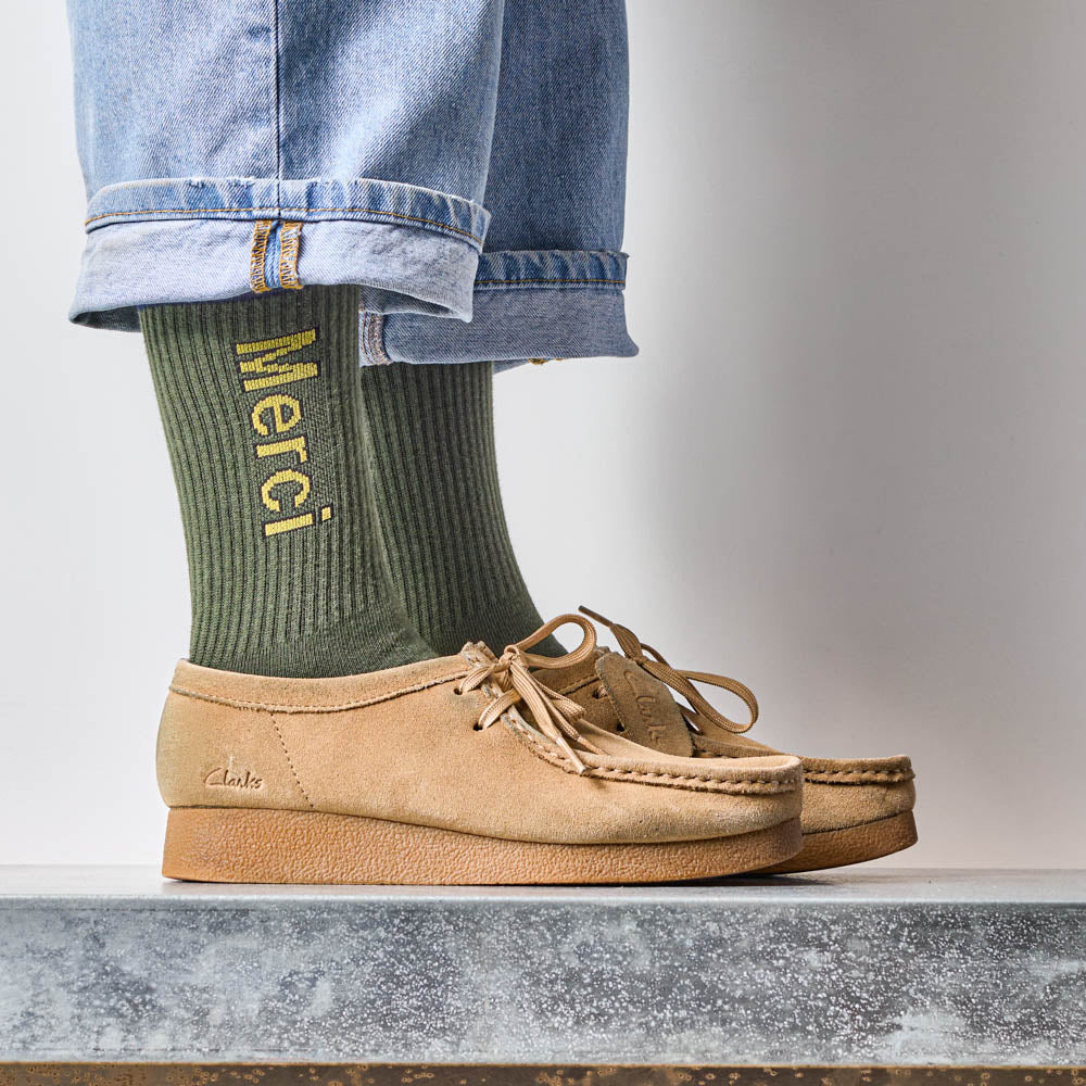 Merci - Chaussettes Scrappy - Khaki Marine