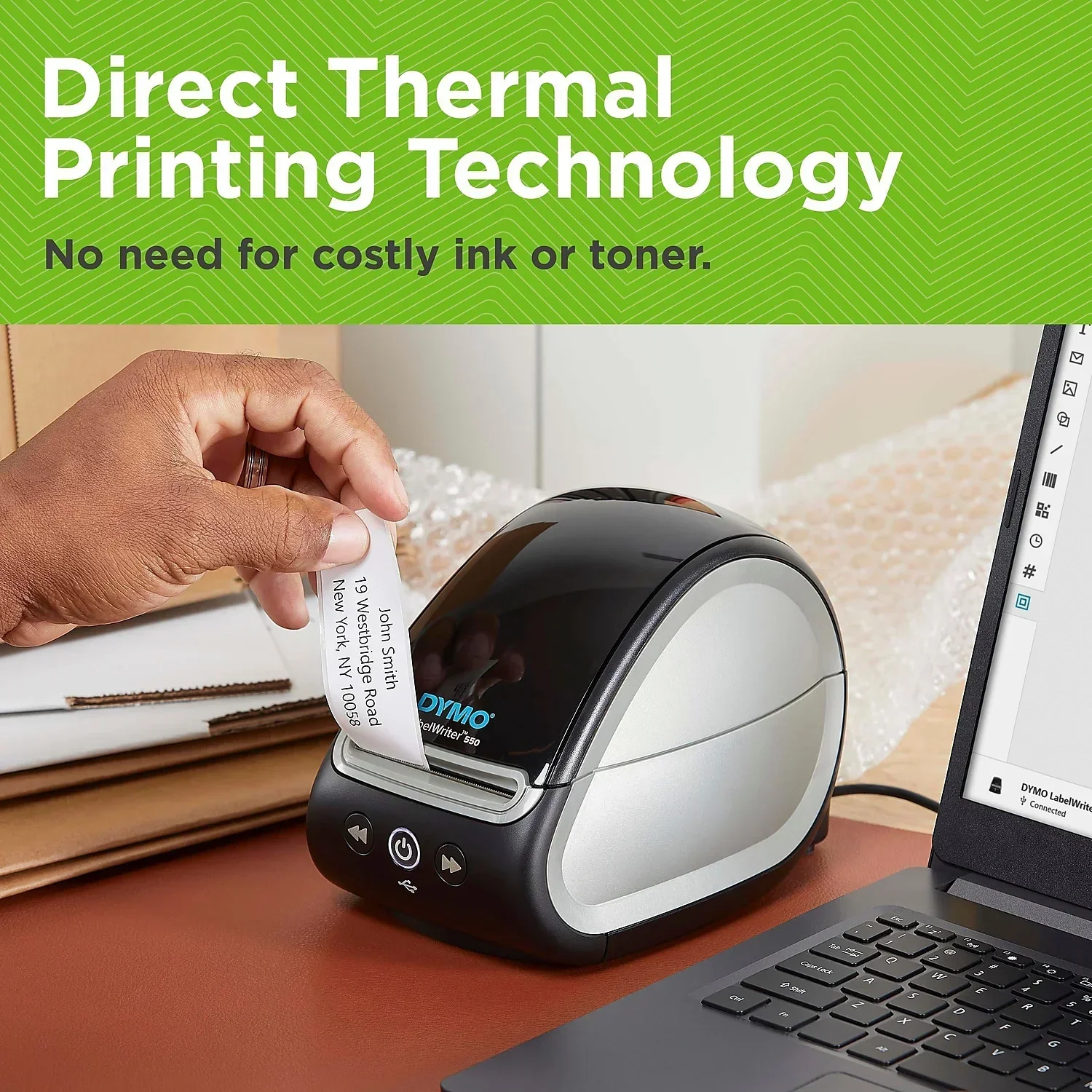 DYMO LabelWriter 550 Direct Thermal Label Printer, 1 Count - 2112552 - Image 3 DYMO LabelWriter 550 Direct Thermal Label Printer, 1 Count - 2112552 - Image 3