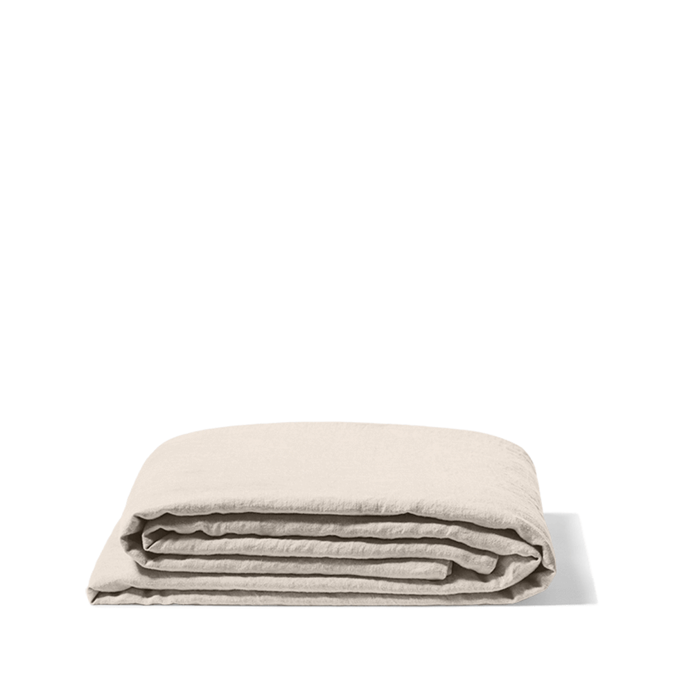 Drap plat en lin lavé - Pierre