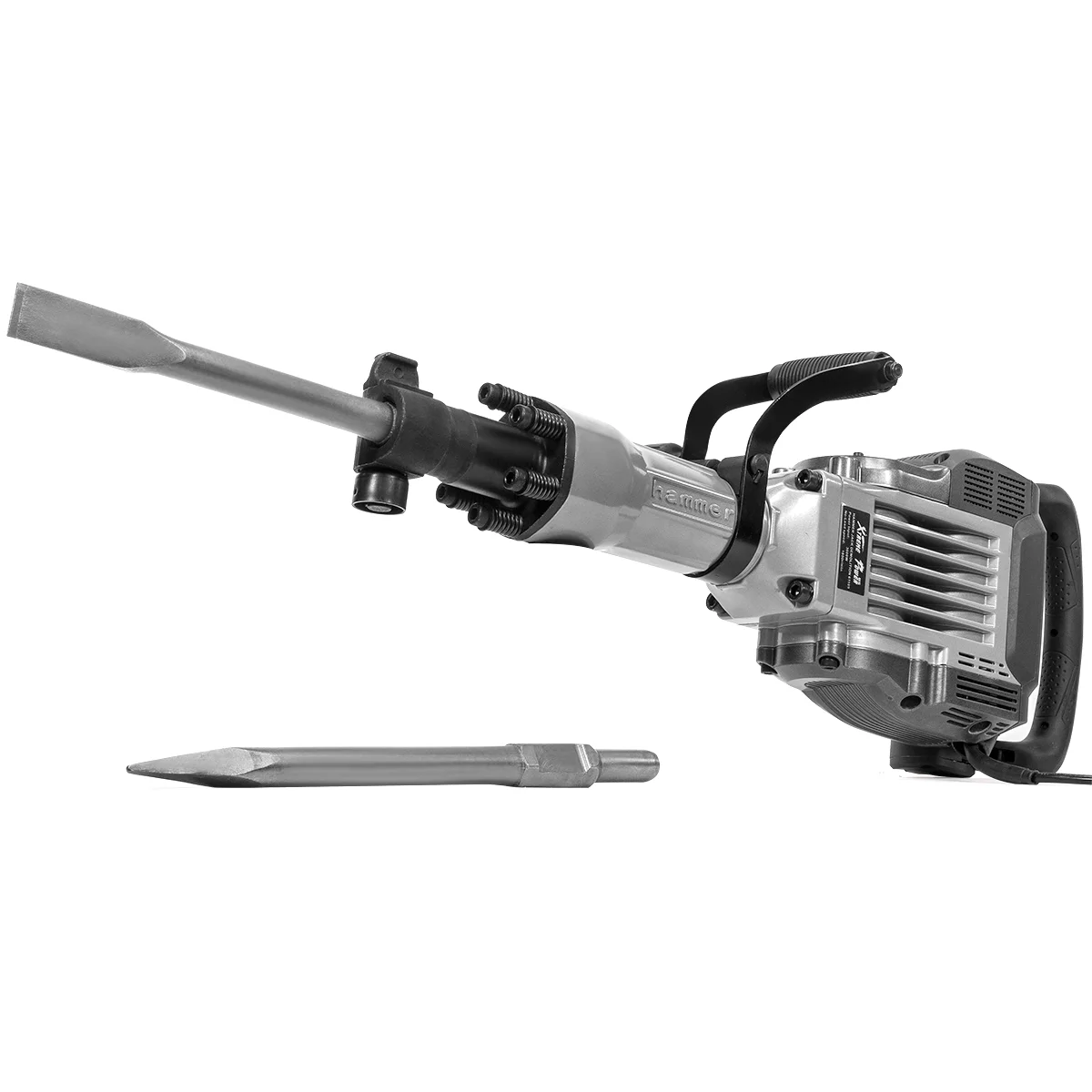 XtremepowerUS Demolition Jack Hammer Heavy Duty, 3600W Electric Jackhammer 1900BPM Power Drill Concrete Breaker Bar Point & Chisel Bits Chisel Set - Image 8