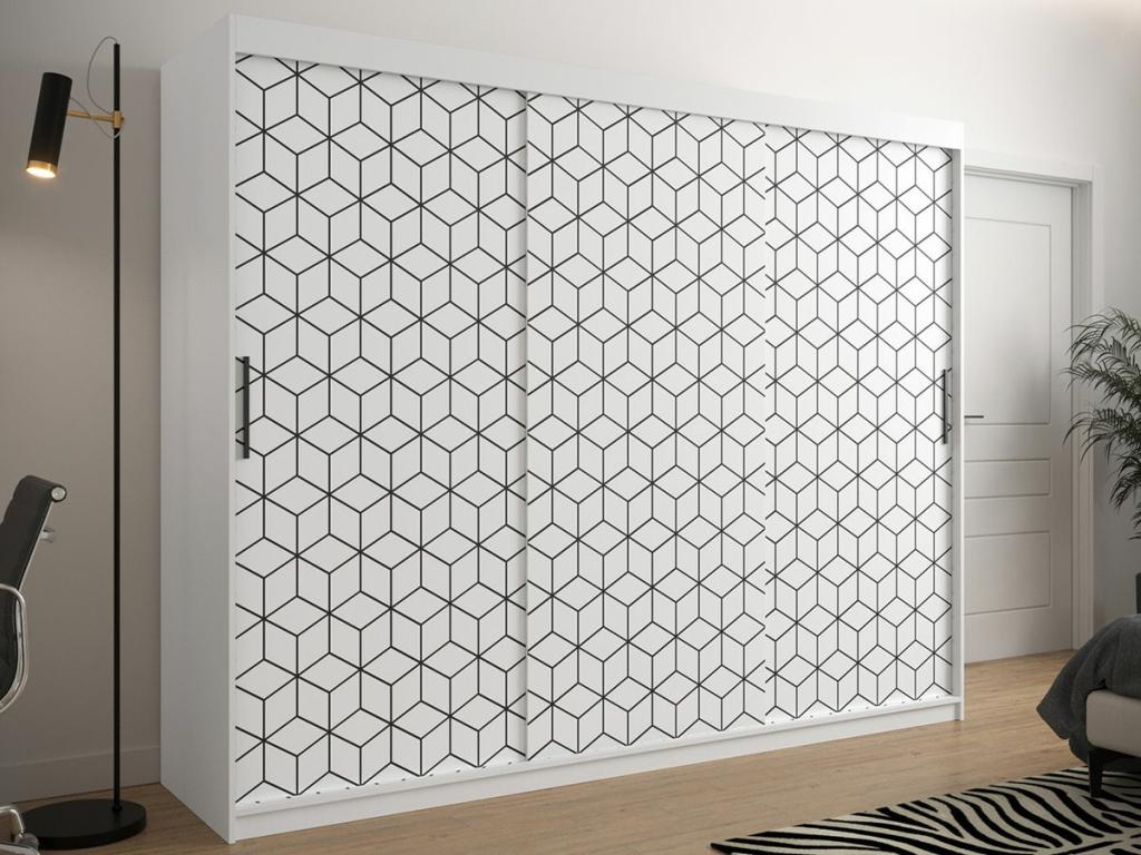 Armario Abodeia 285 - Blanco - 200x250x62cm - Puertas de armario Correderas