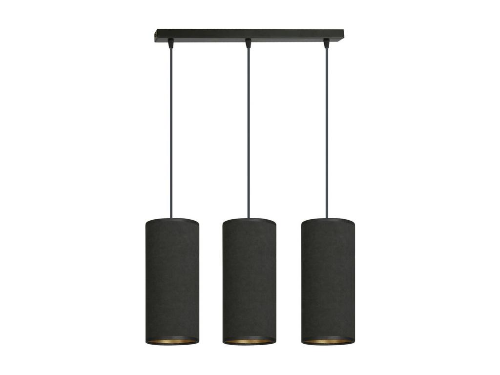 Lámpara de Suspensión Bente, Negro, 50x100x6 cm, Laocacasas
