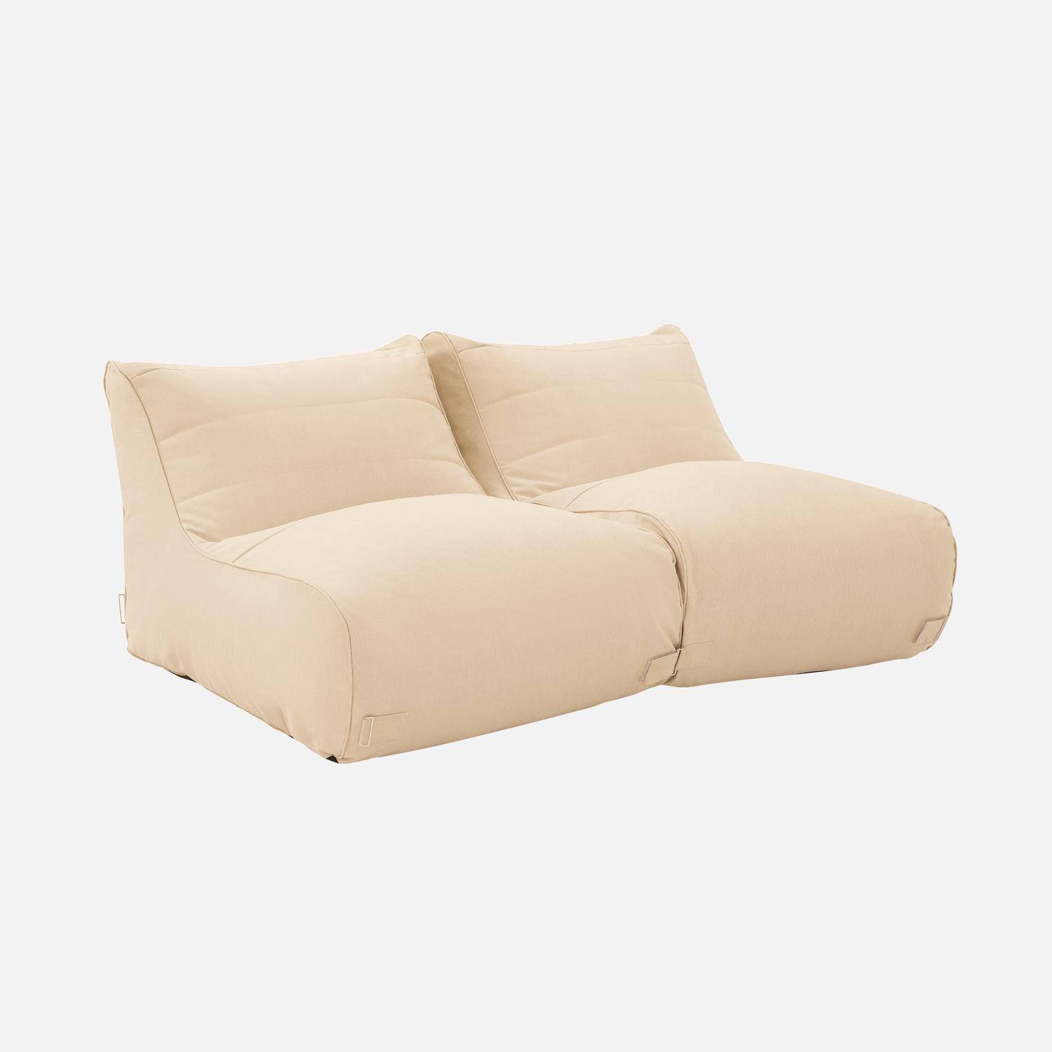 Pluma - Puff de exterior en olefina, set de 2