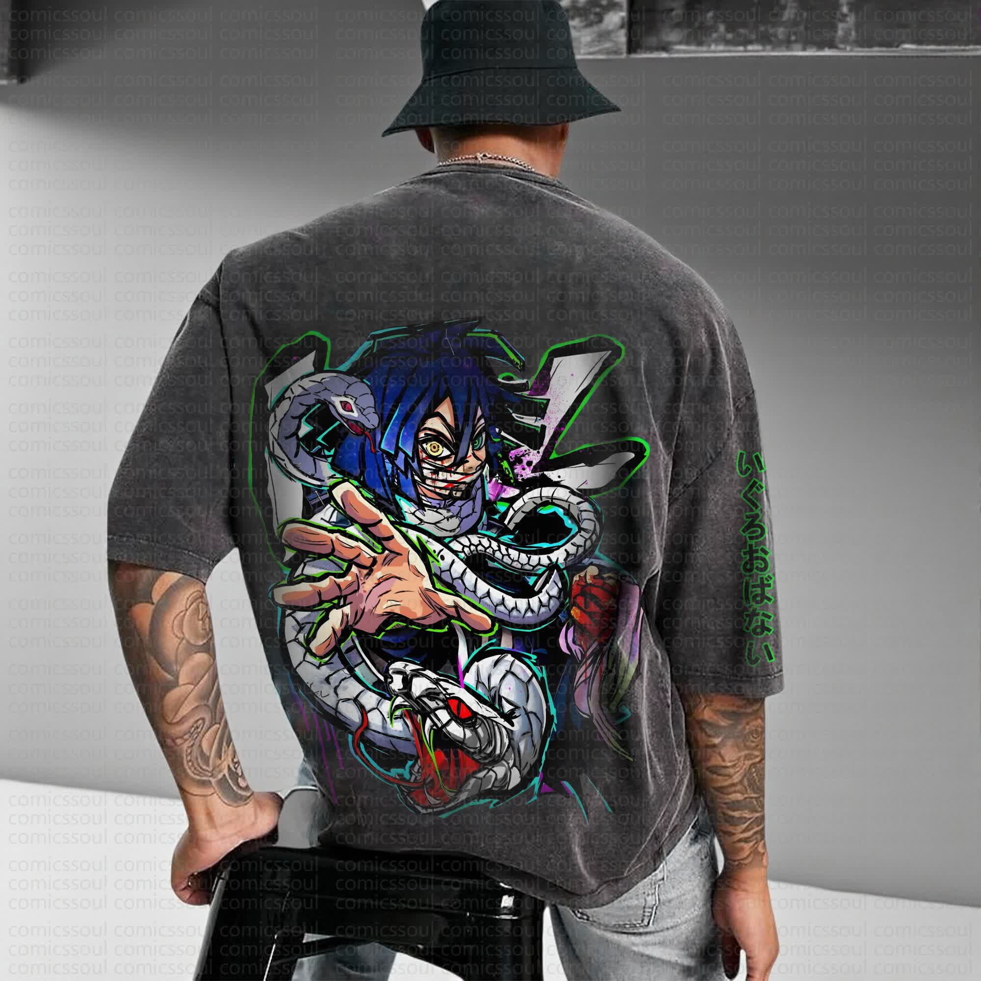Unisex Anime Inspired Vintage Washed T-Shirt丨Comicssoul