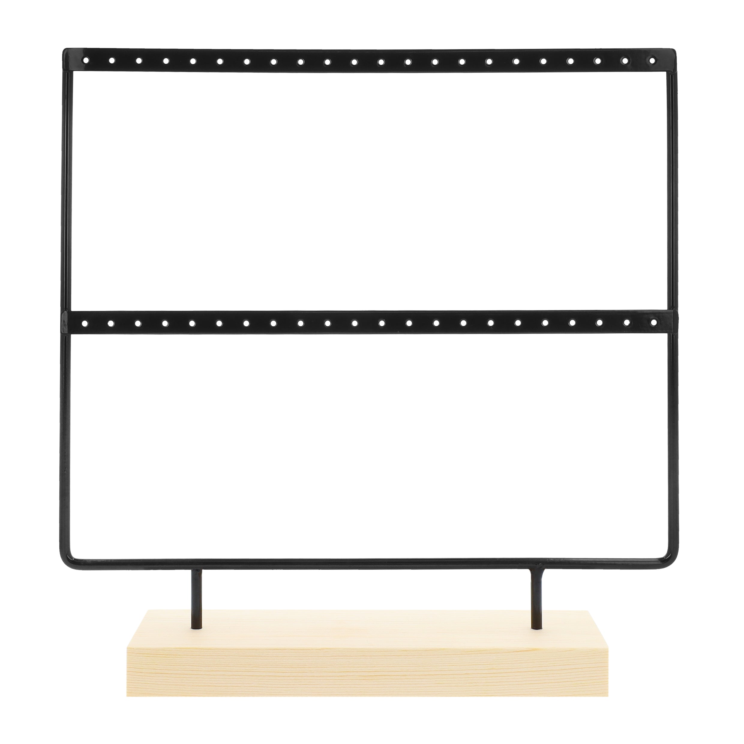 LYVION Oorbellenrekje - Groot - hout en metaal - Bruin en zwart