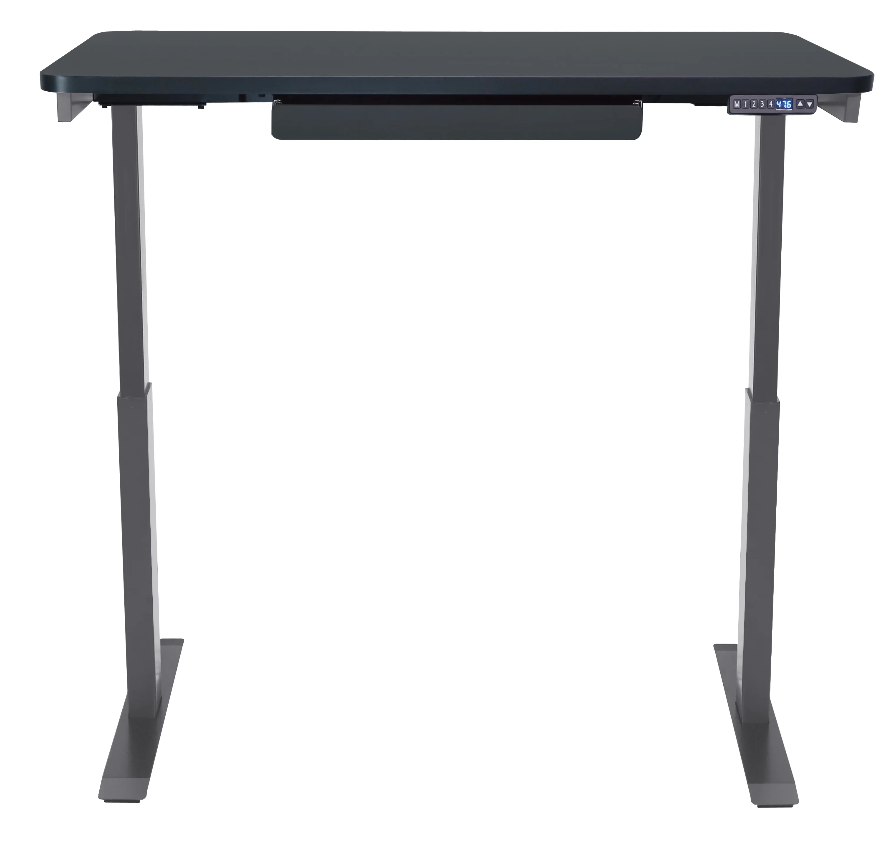 Motionwise Black Electric Height Adjustable Standing Desk, 24?x48", Height Adjustable 28"-48" with 4 pre-set height adjustments and USB Charge Port, Multiple Colors - Image 2