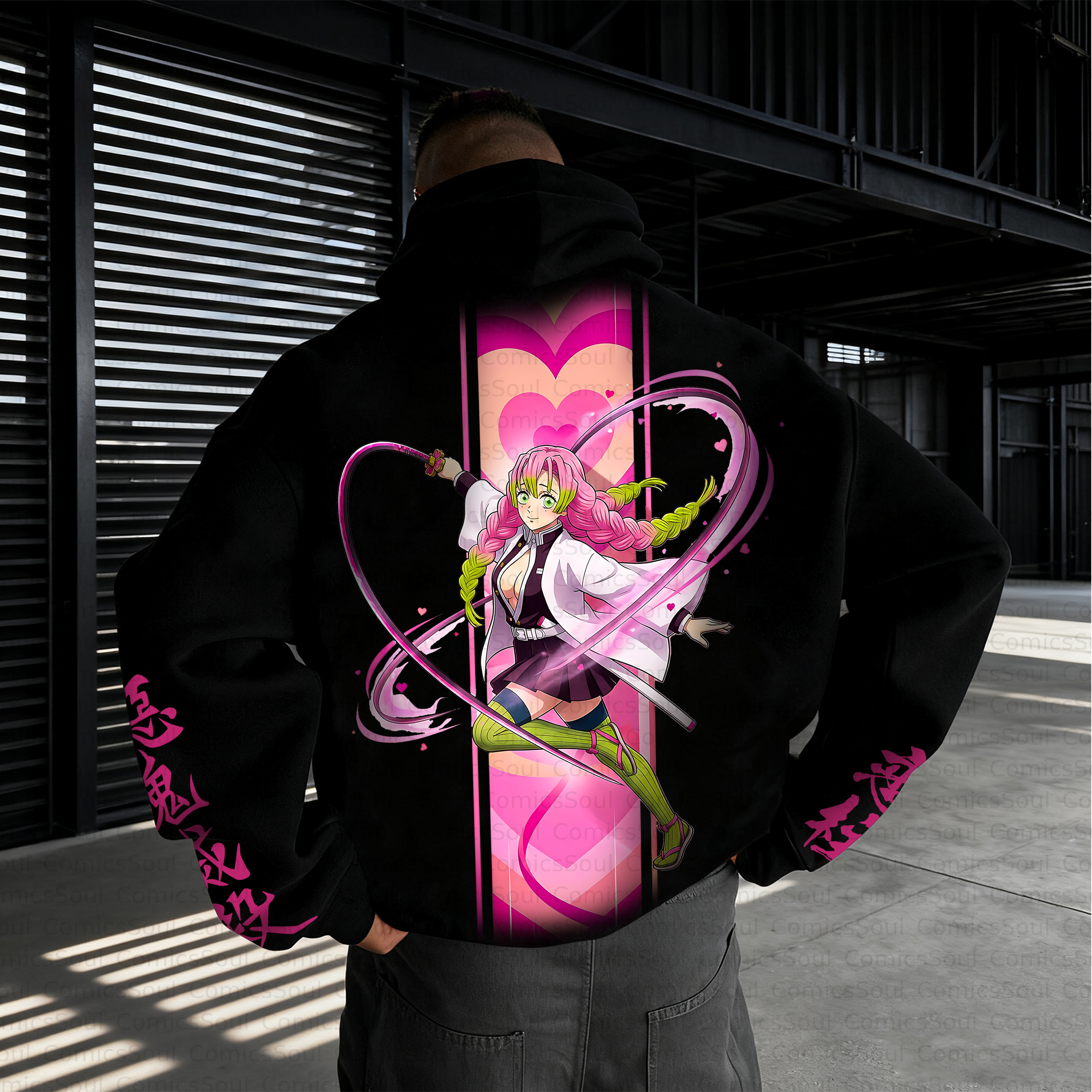 Unisex Anime Inspired Vintage Plush Hoodie