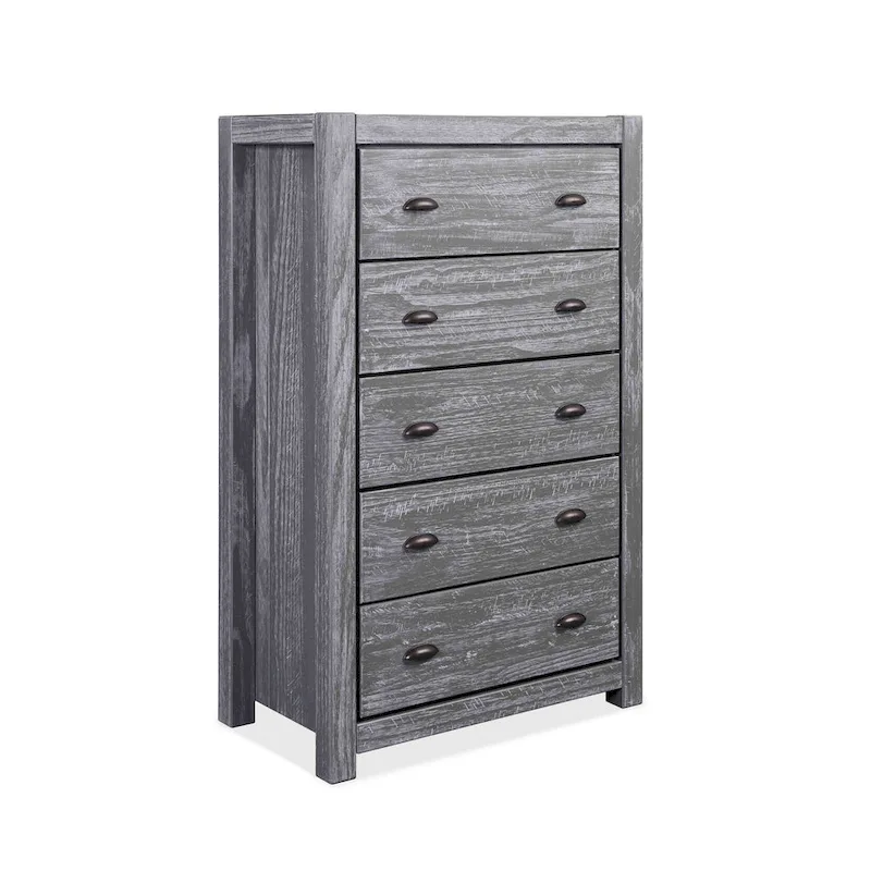 Montauk Solid Wood Chest with 5 Drawers by Grain Wood Furniture