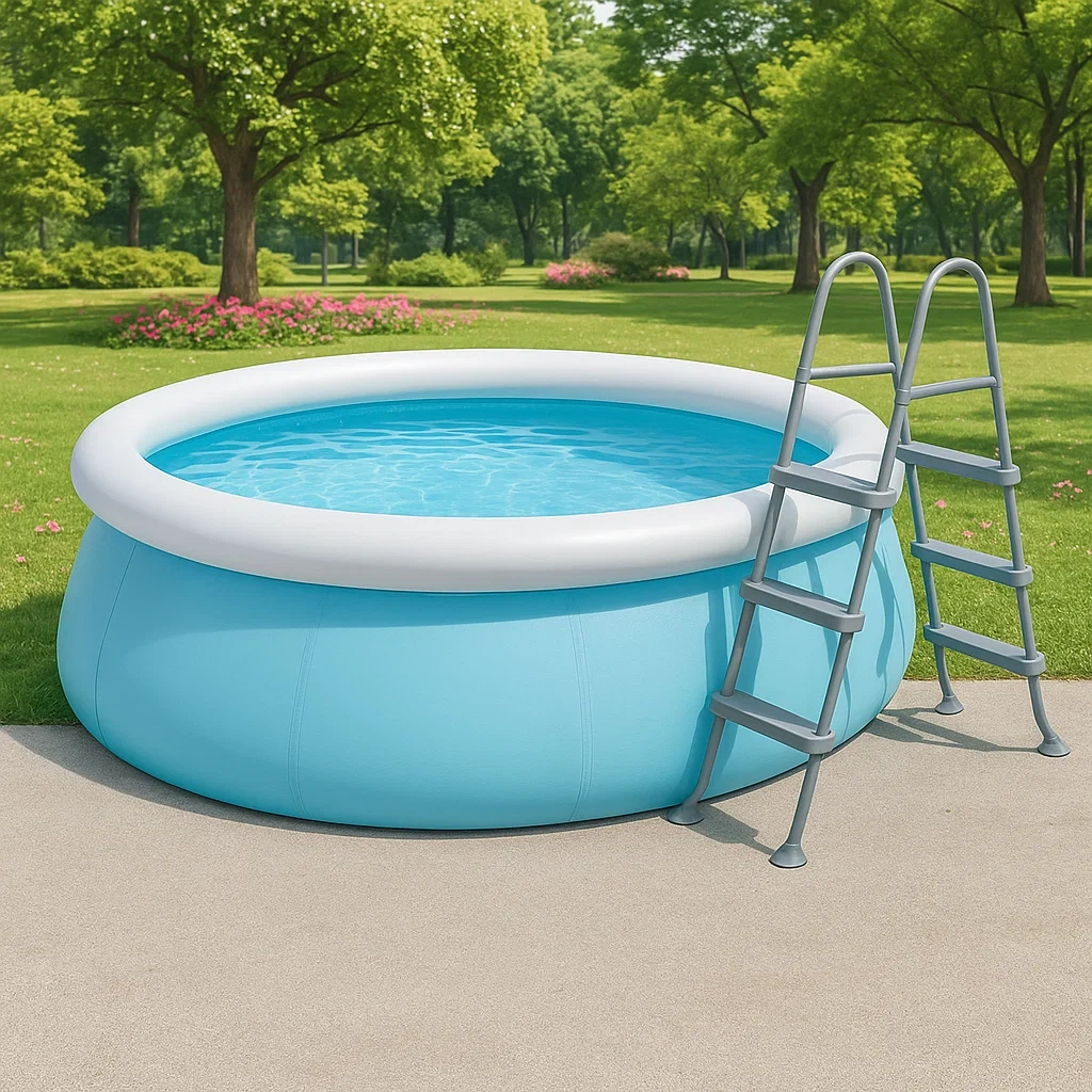 Piscina desmontable redonda con depuradora azul/blanco 280x76 cm ITlDljphk8Zf