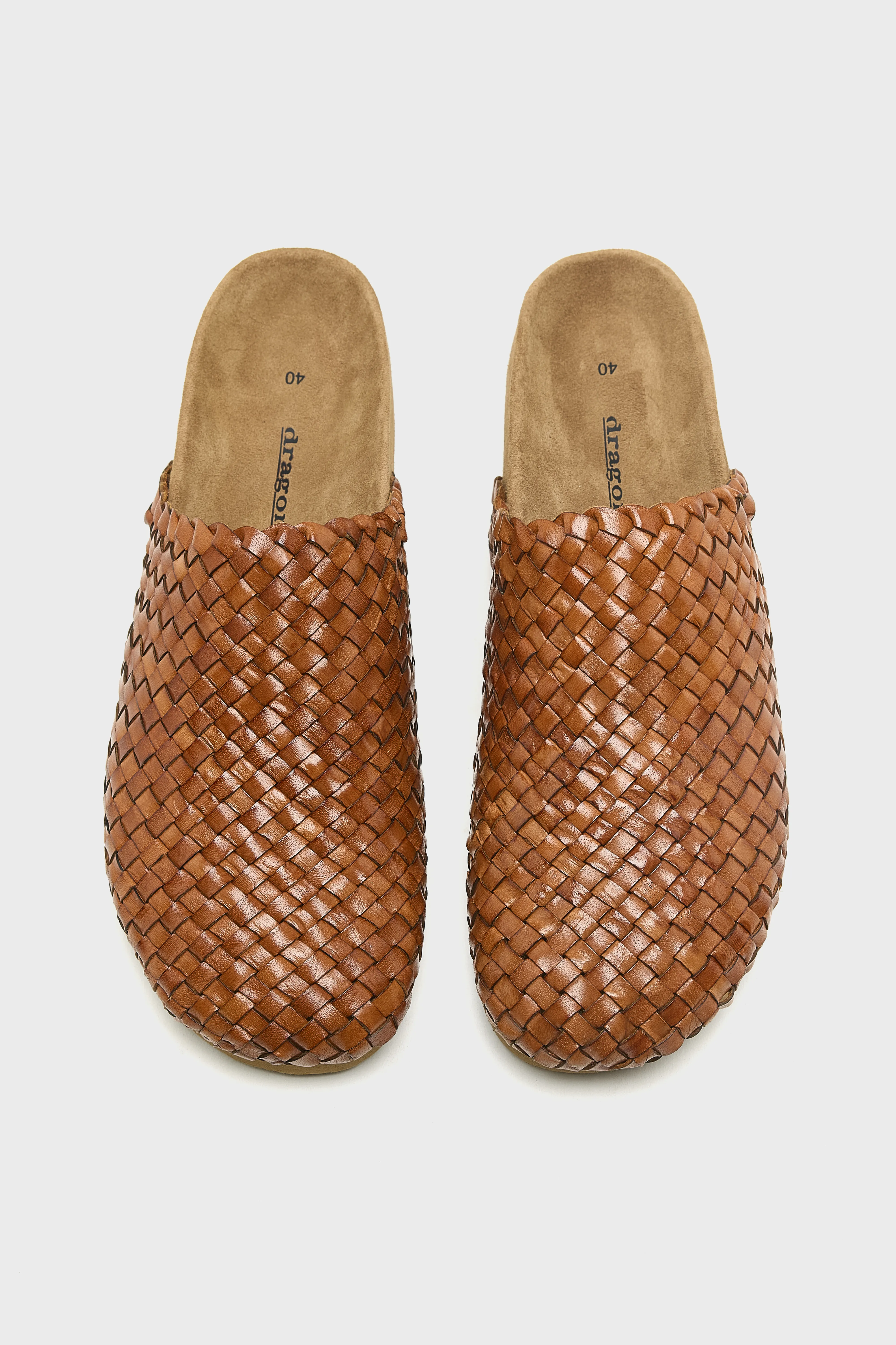 Bellerose Woven Leather Mule Sandals  (261 / W / BROWN)