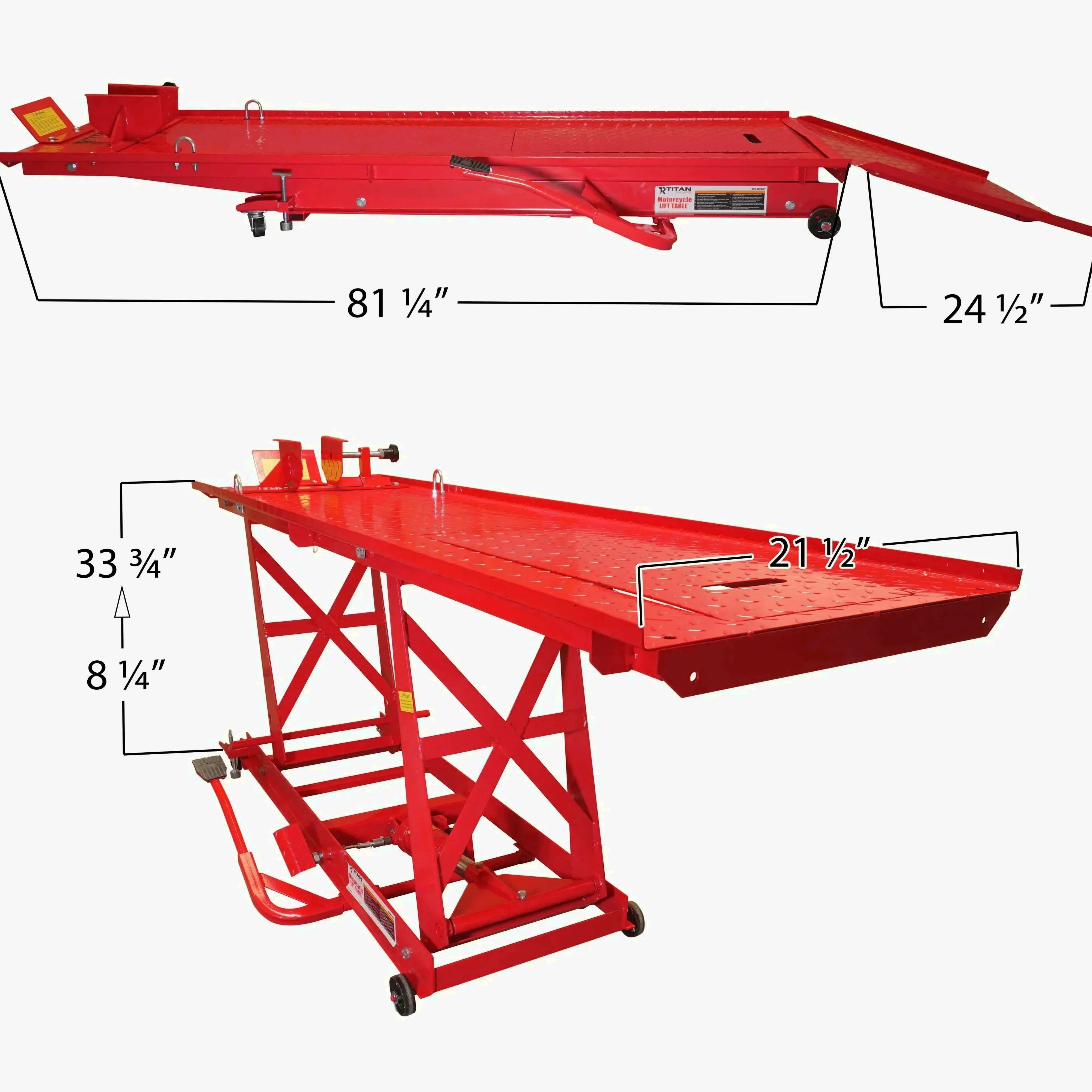 1,000 Lb Hydraulic Motorcycle Lift Table, Extra Long Heavy Duty - Image 2 1,000 Lb Hydraulic Motorcycle Lift Table, Extra Long Heavy Duty - Image 2