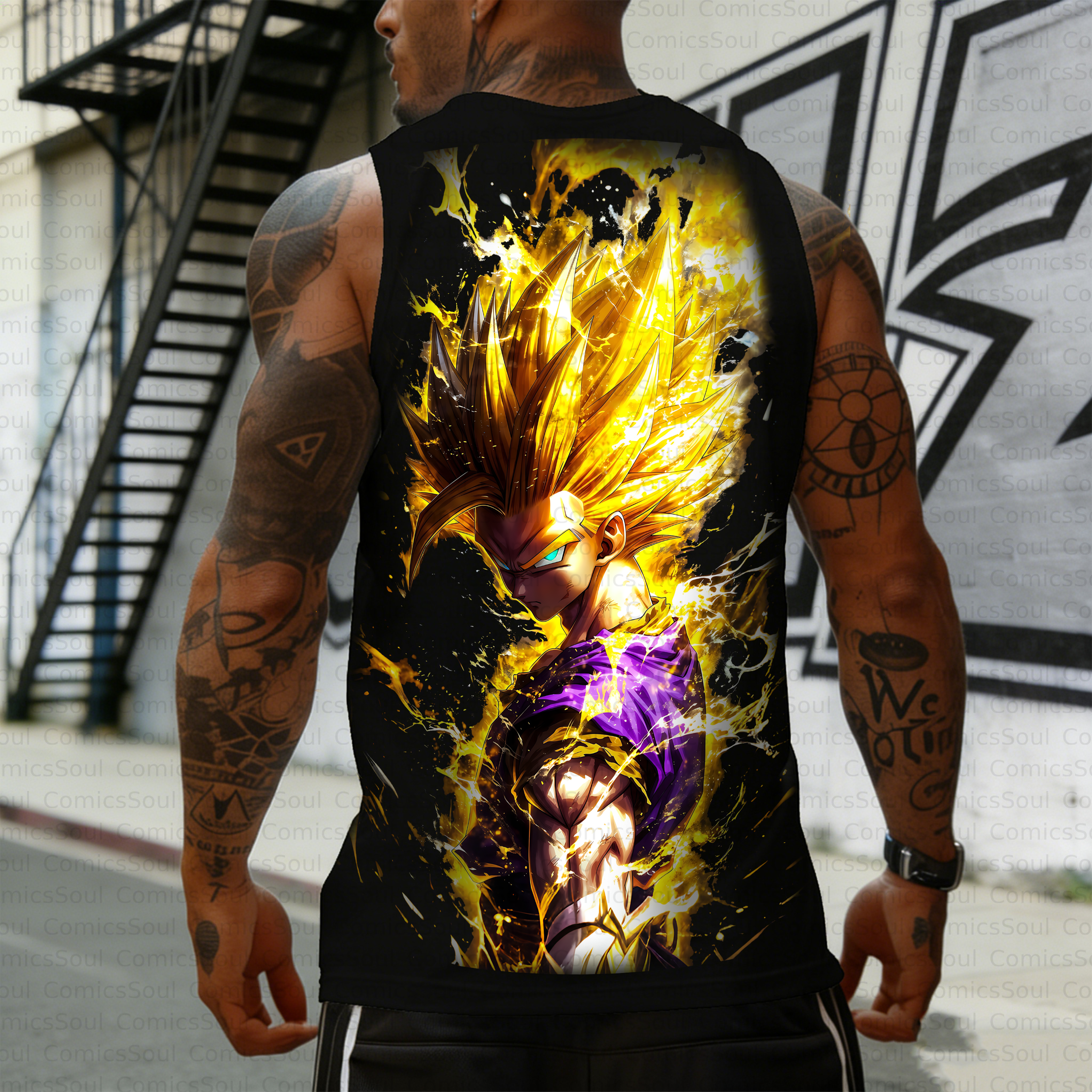 Unisex Anime Inspired Vintage Tank Top