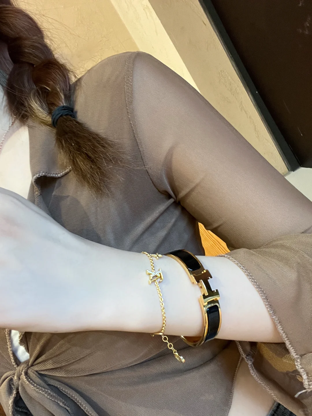 Hermes Wide H Enamel Bracelet Bangle - Original Replica Club