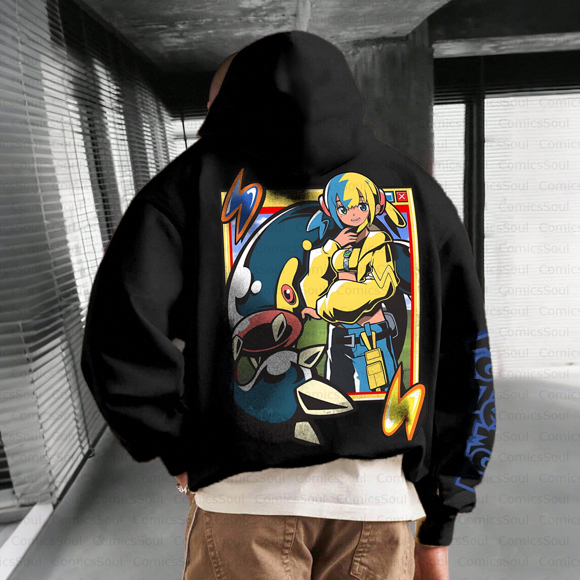 Unisex Anime Inspired Vintage Plush Hoodie