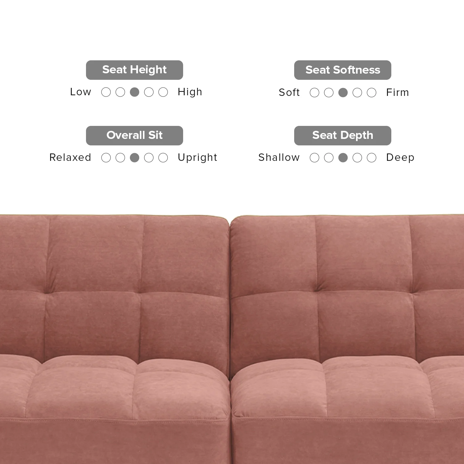 Mopio Aaron Futon Sofa Bed Old Rosa - Image 10