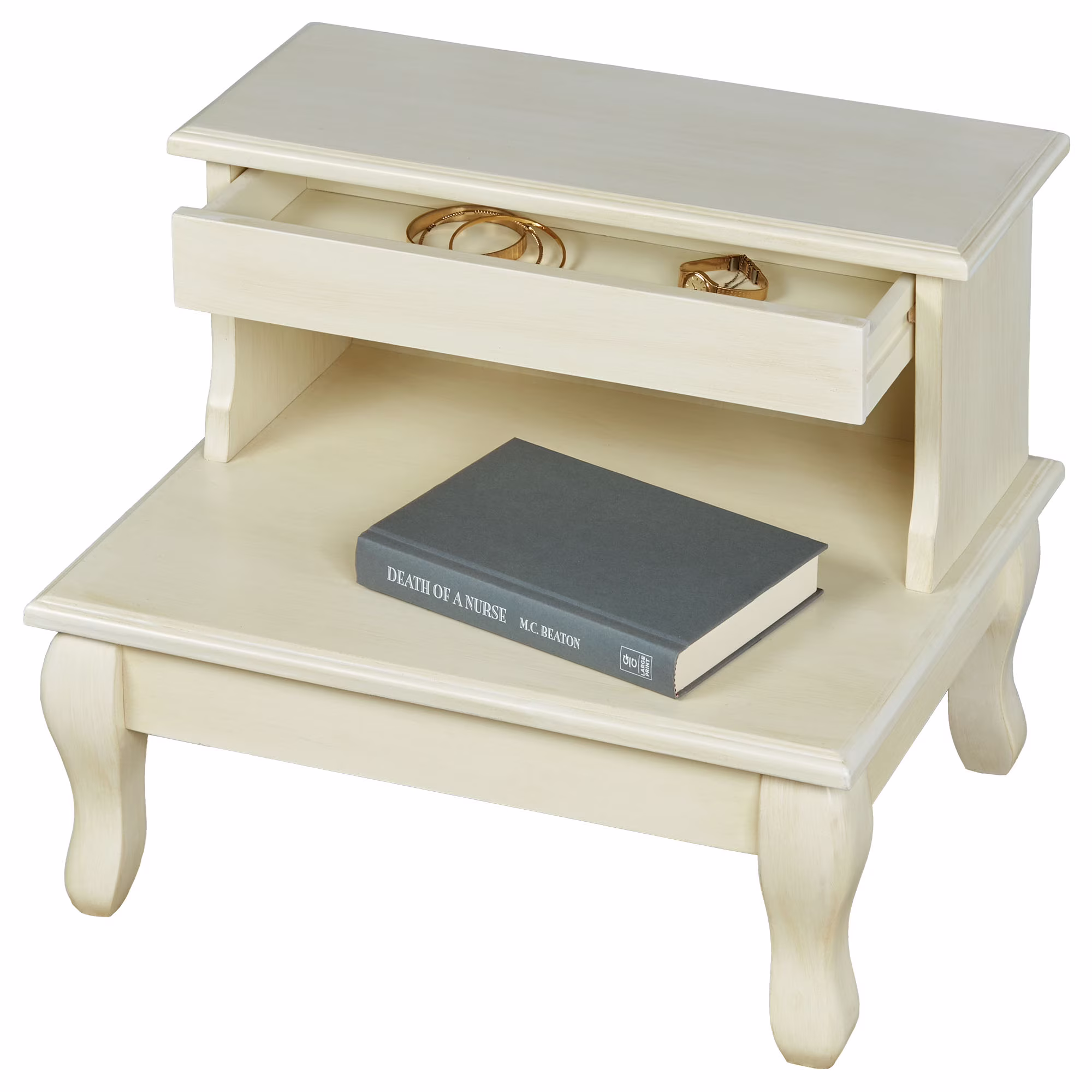 Cessilee Wooden Bed Steps with Storage 16 Inches High - Image 5