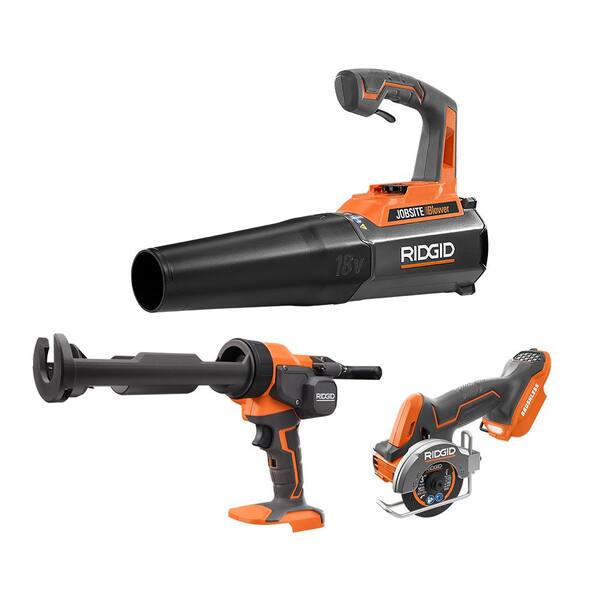 18V Cordless 3-Tool Combo Kit with Jobsite Blower. SubCompact Brushless Saw. and Caulk Gun and Adhesive Gun (Tools Only)