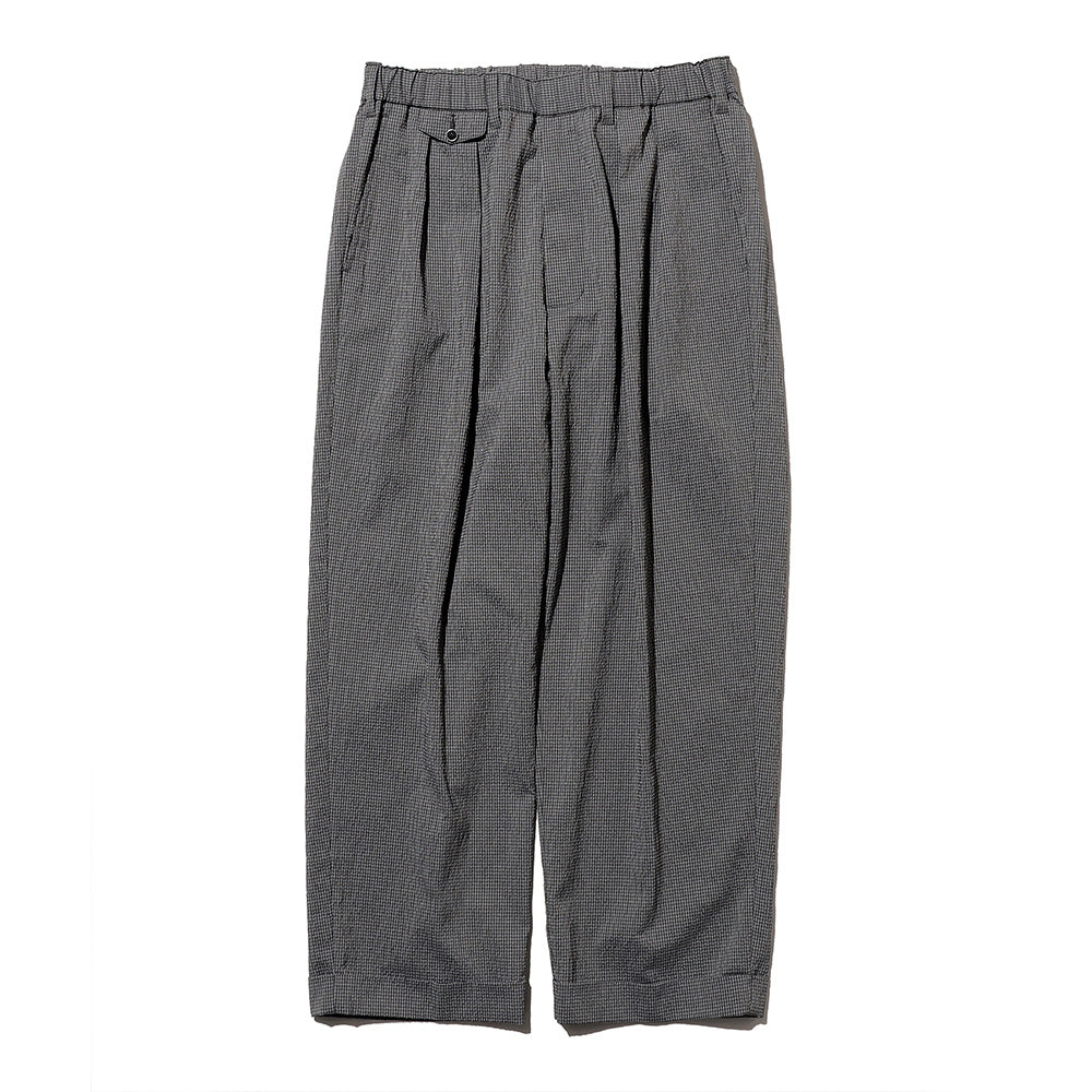 Beams Plus - Pantalon 2 Pleats Gaufré - Gris