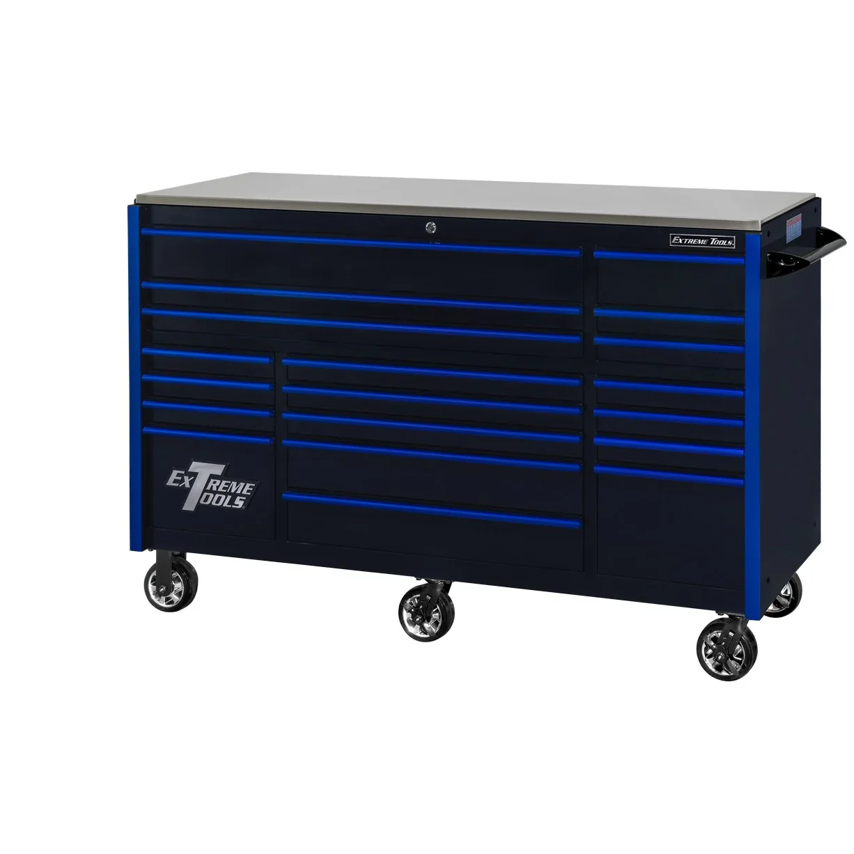Extreme Tools 72-in x 30-in 19-Drawer Roller Cabinet With 250 lb Drawer Slides - RX723019RC-250 - Image 7 Extreme Tools 72-in x 30-in 19-Drawer Roller Cabinet With 250 lb Drawer Slides - RX723019RC-250 - Image 7