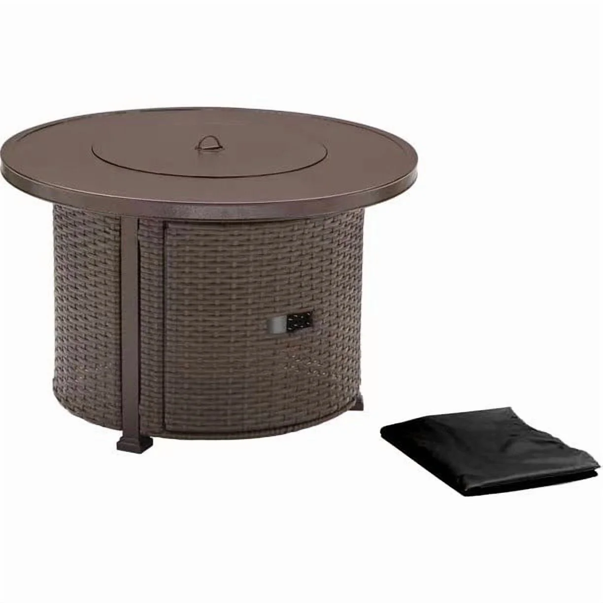 Better Homes & Gardens Colebrooke 37" Round 50,000 BTU Propane Gas Fire Pit Table with Glass Beads, Metal Lid and Protective Cover - Image 5