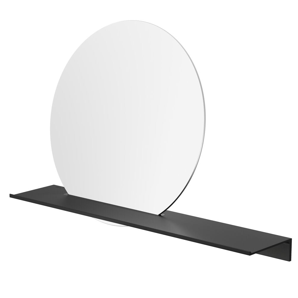 Geesa Leev Planchet 60 cm met spiegel - Zwart