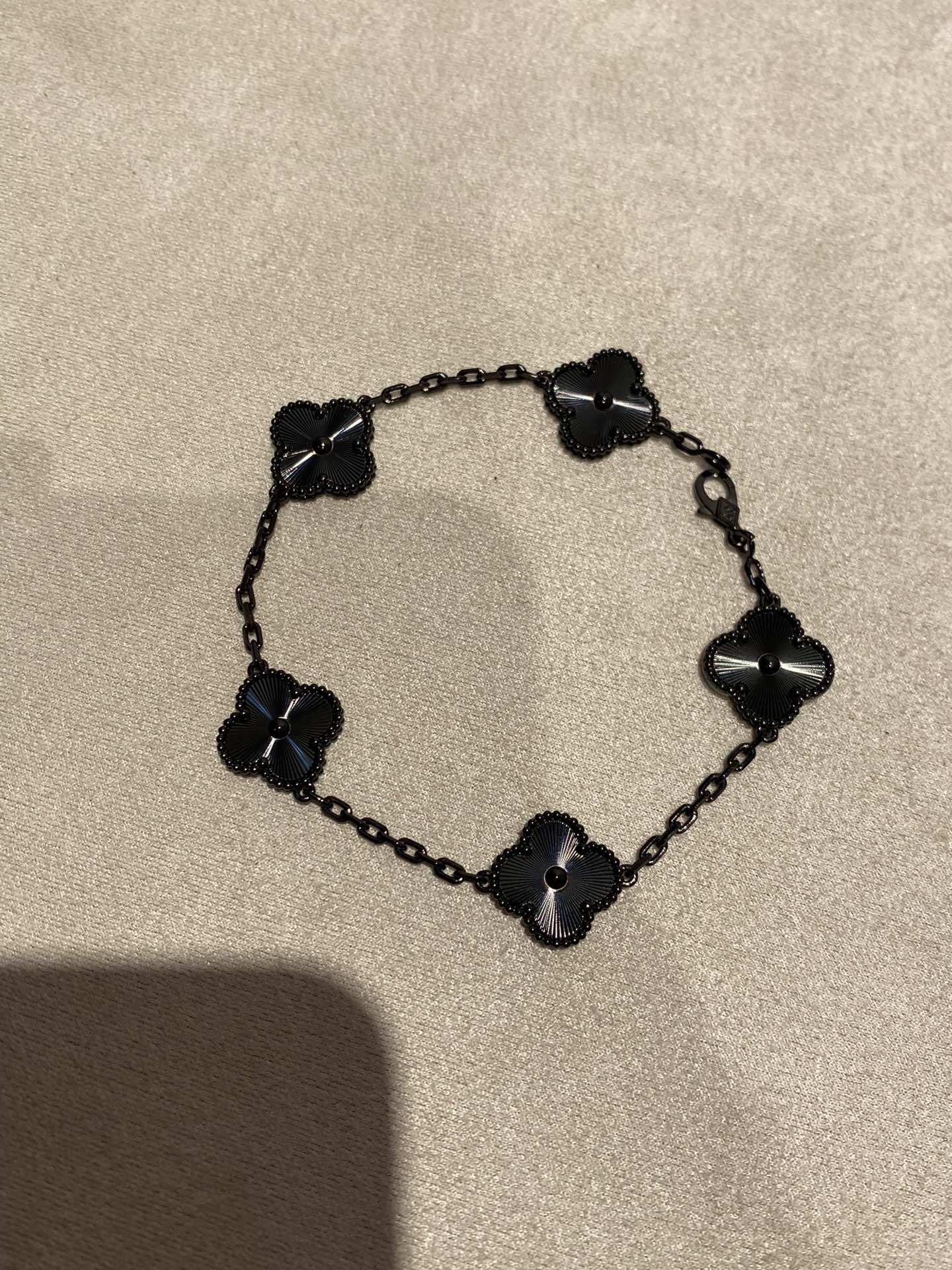 VCA Darth Vader Black Vintage Alhambra 5 Motifs Bracelet - Original Replica Club