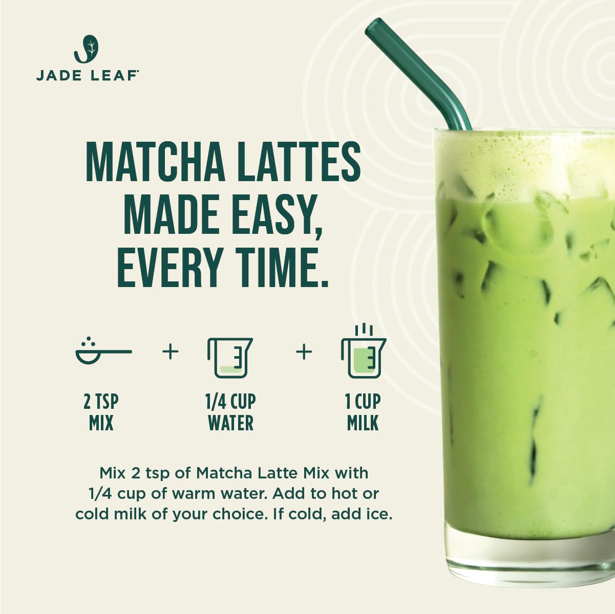 Jade Leaf Matcha Organic Cafe Style Sweetened Matcha Latte Green Tea Powder, Premium Barista Crafted Mix - Authentically Japanese (1.1 Pound Tin)