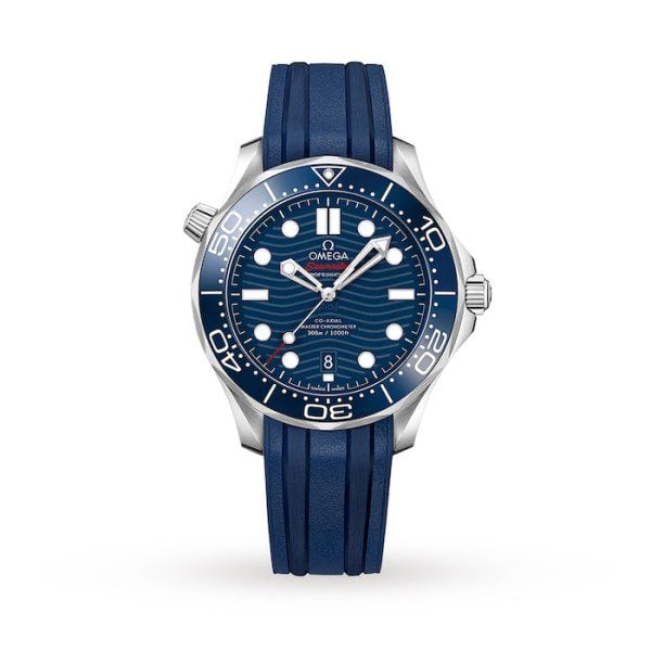 Replica Omega Seamaster Men Automatic Blue Rubber Watch O21032422003001