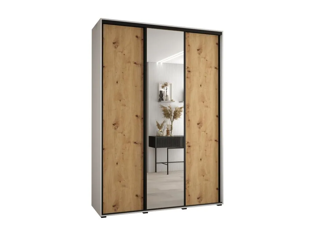 ARMARIO Micasacool 3 DE PUERTAS CORREDERAS 235.2/180/45 3 puertas (Blanco/Artisan/Negro)