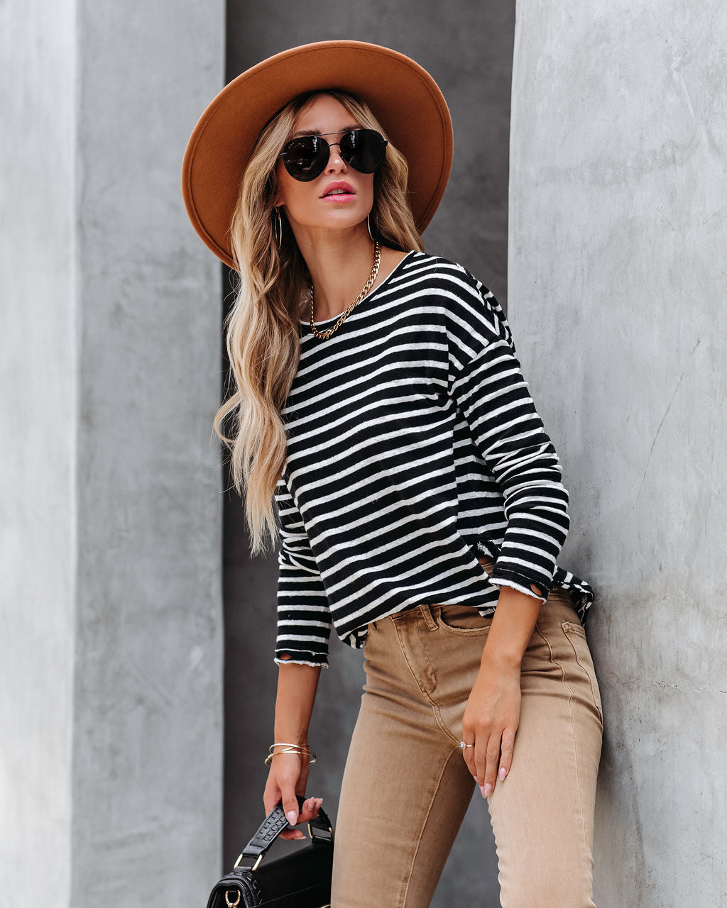 Well Loved Striped Knit Top - Black - FINAL SALE - Se7enfashion