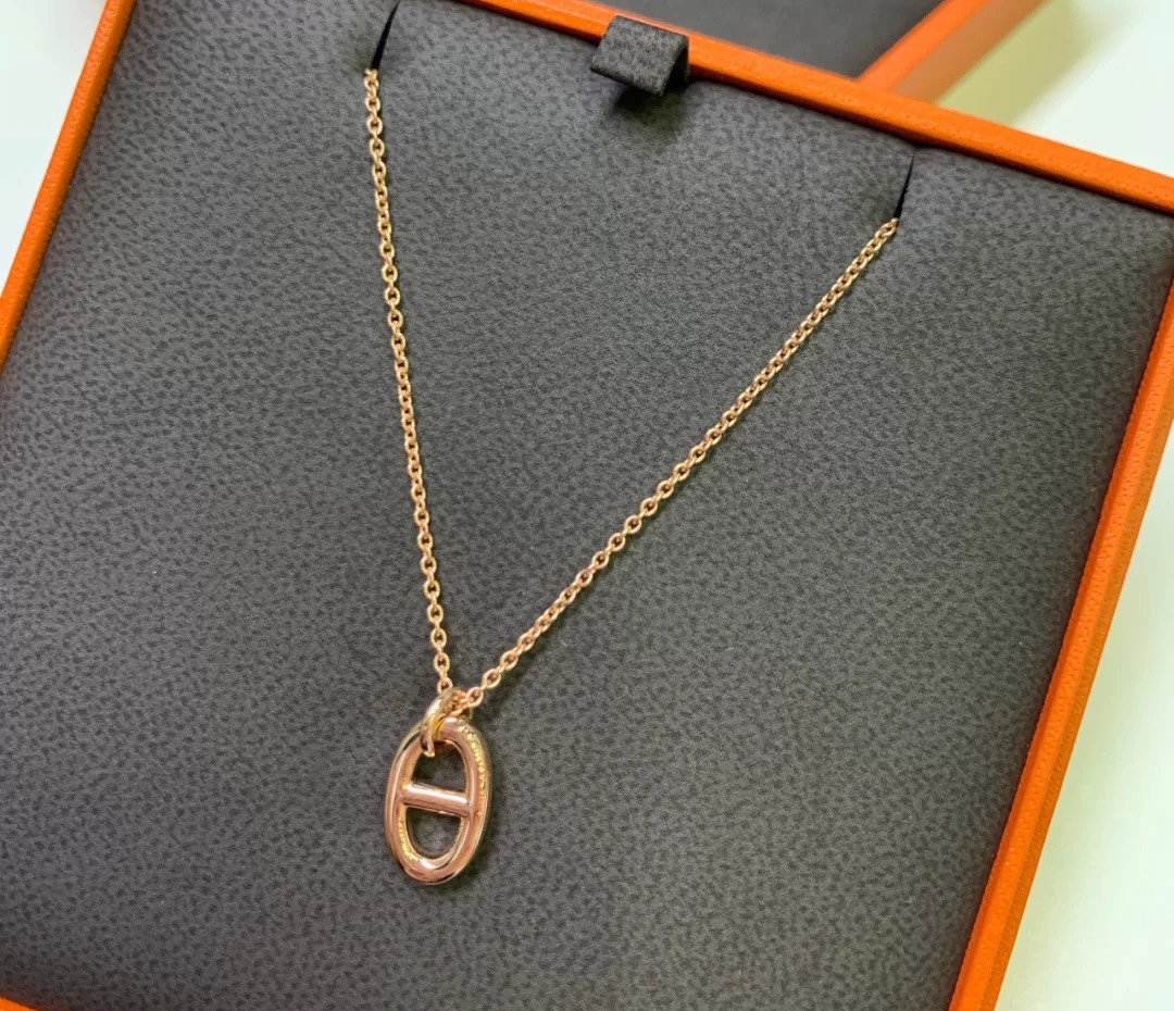 Hermes Pig Nose Pendant Necklace - No Diamond - Original Replica Club