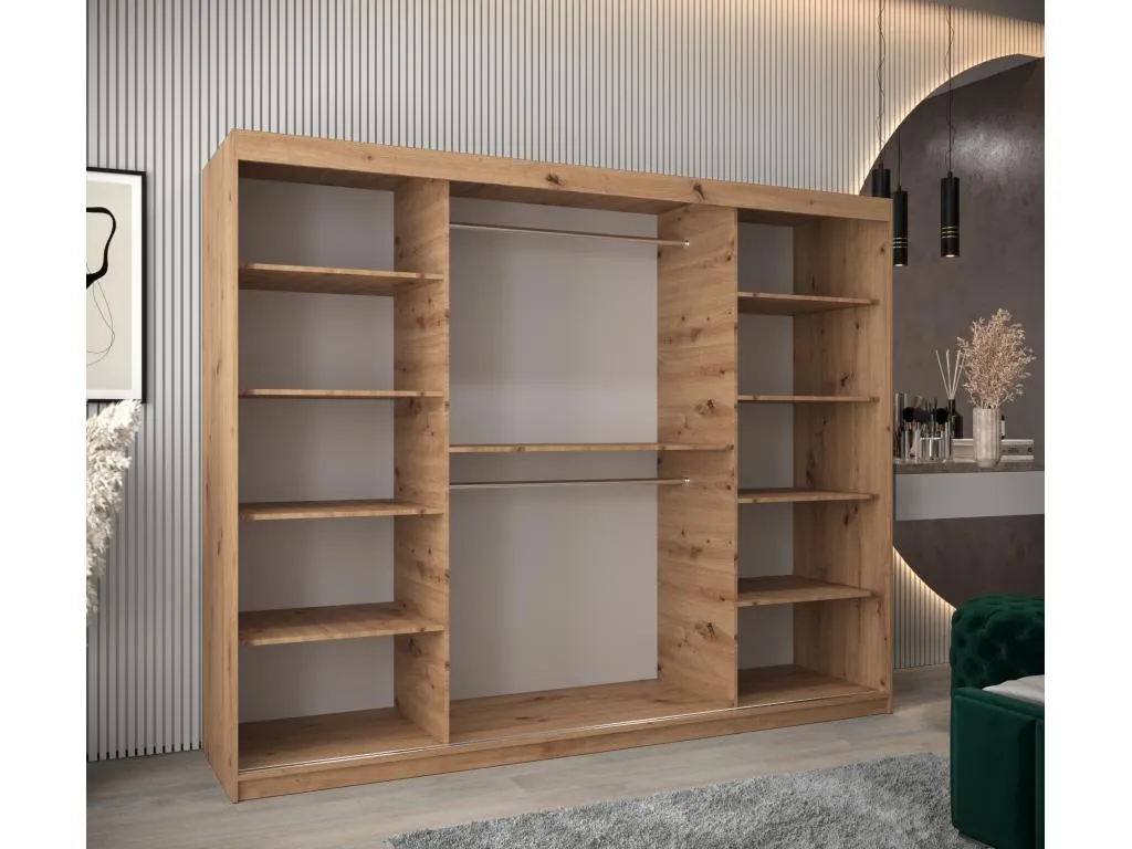ARMARIO Lluesmahome 4 DE PUERTAS CORREDERAS 200/250/62 3 puertas (artisan/blanco) YXCO65115