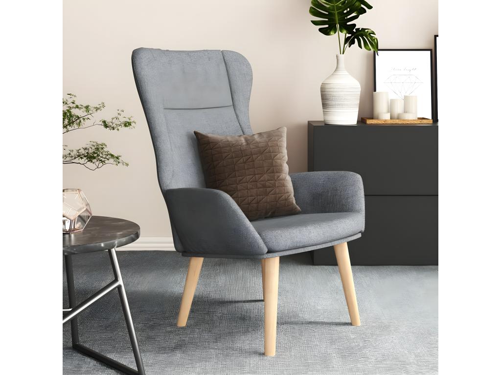 Sillón de relajación Tela gris claro