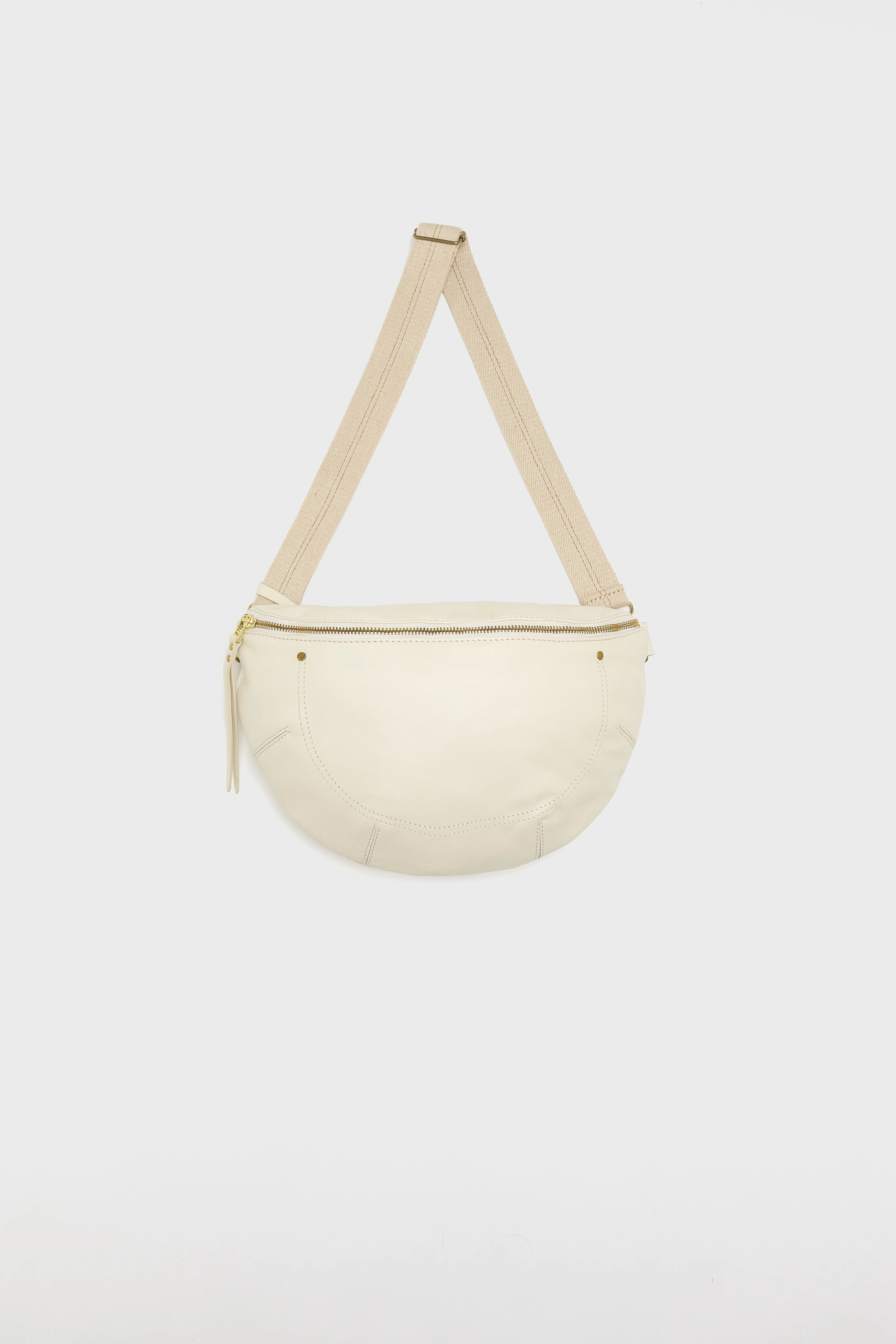 Bellerose Souply ecru leather sling bag (251 / W / RICE)