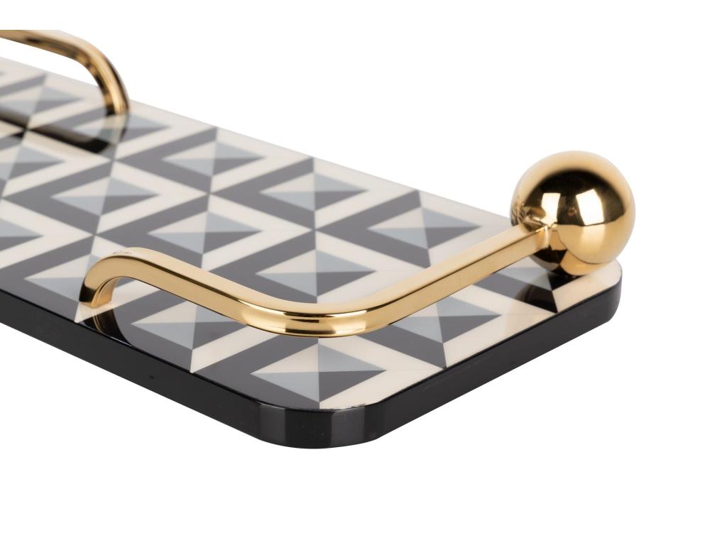 Bandeja Mdf / Acero Inoxidable 45x20x7 Cm