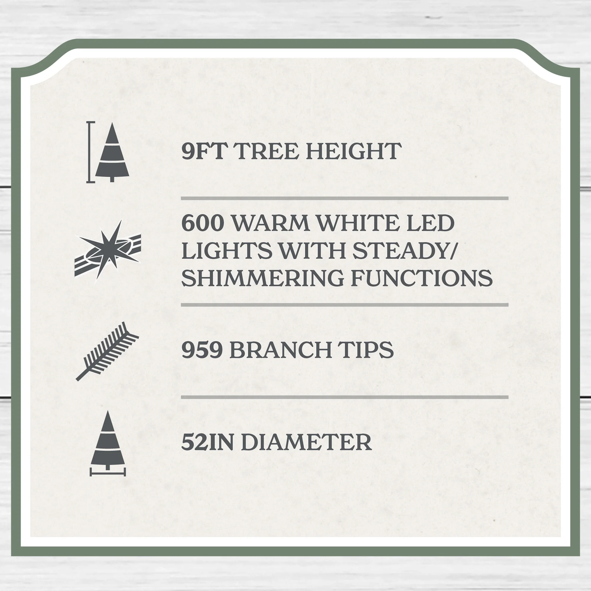 9' Pre-Lit Green Cypress Artificial Christmas Tree with 600 Warm White Twinkle LED Lights, by My Texas House - Image 3