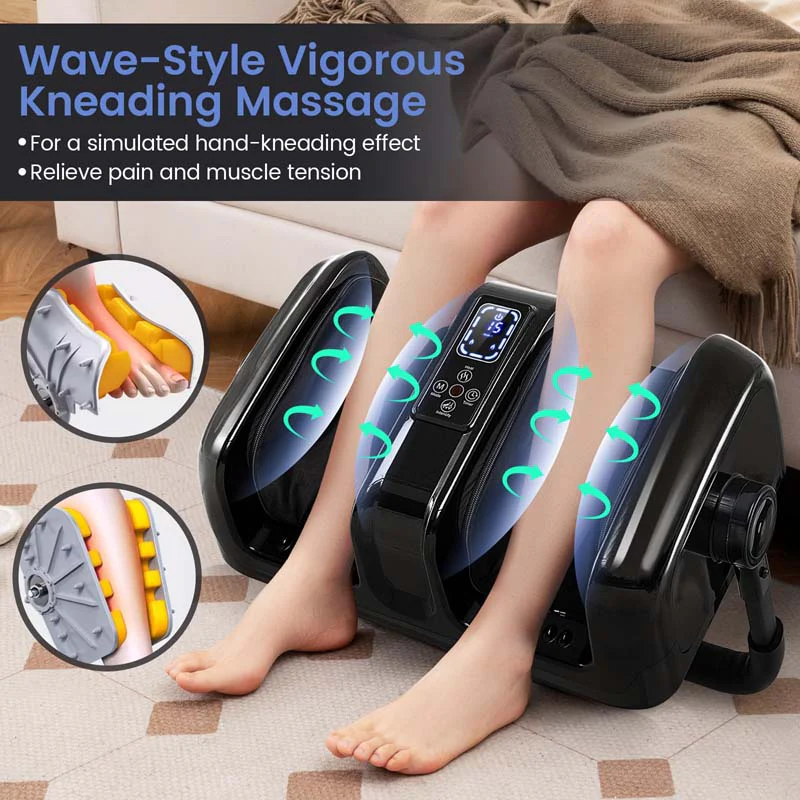 Eletriclife Foot and Calf Massager with Heat Shiatsu Deep Kneading Rolling Smart Electric Leg Massager