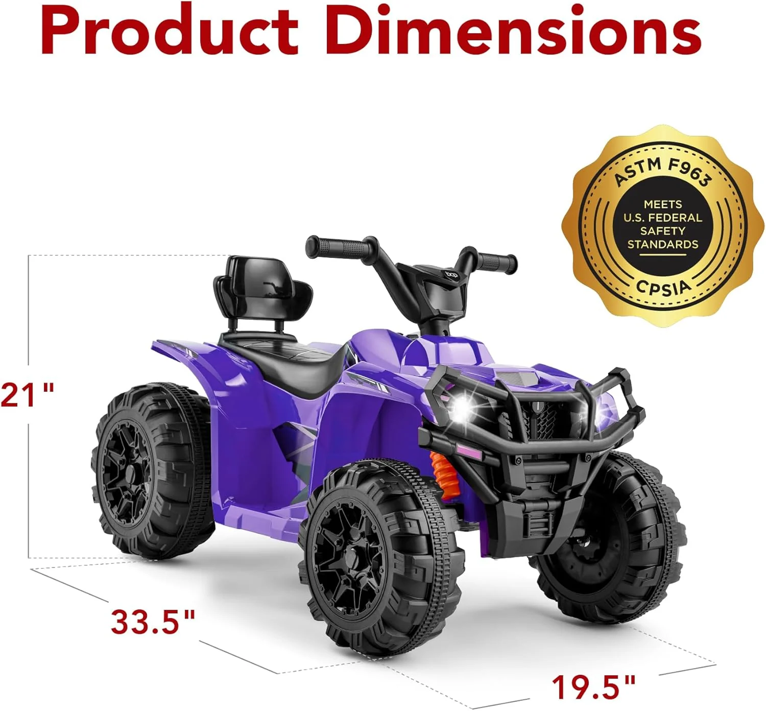Best Choice Products 12V Kids Ride-On Electric ATV, 4-Wheeler Quad Car Toy w/Bluetooth Audio, 2.4mph Max Speed, Treaded Tires, LED Headlights, Radio