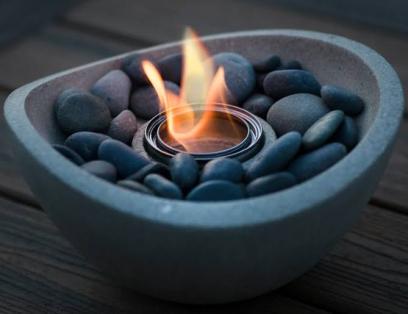TerraFlame Table Top Fire Bowl - Wave