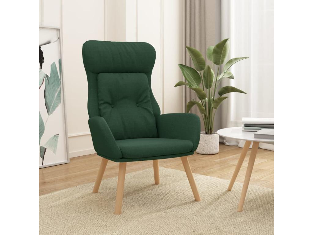 Sillón de Luzssnh de tela verde oscuro