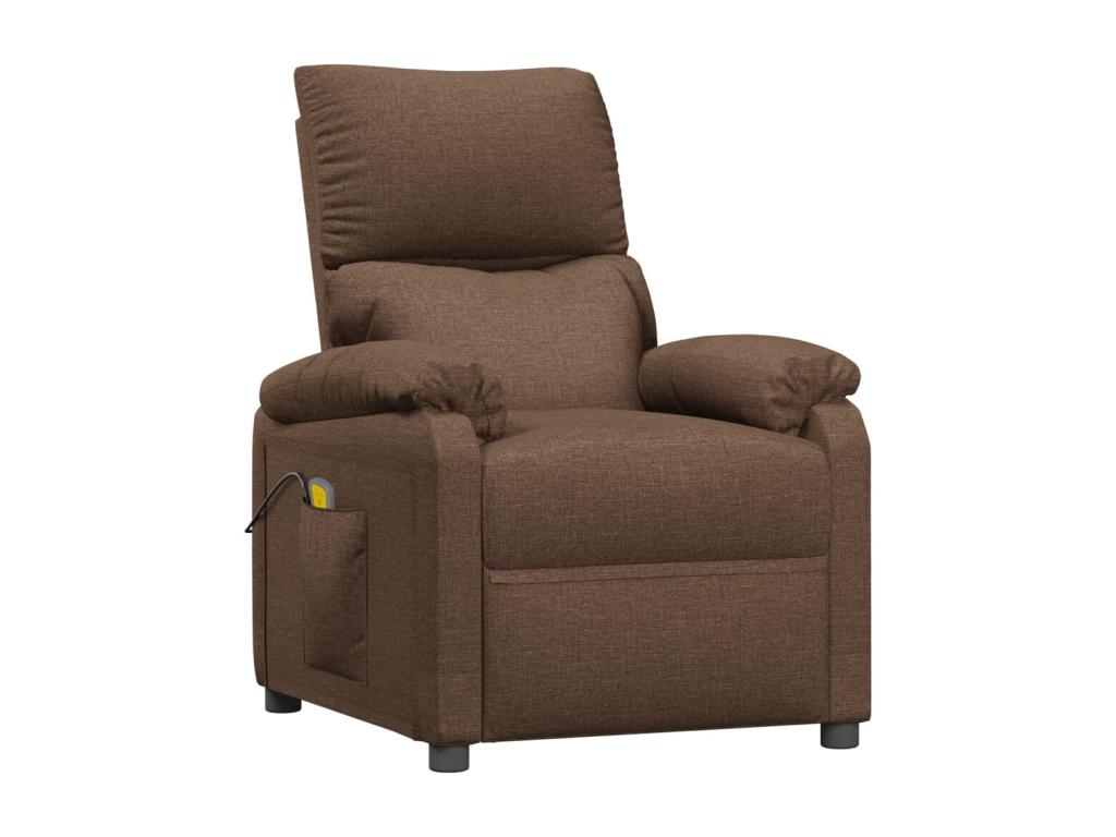 Sillón de masaje eléctrico tela marrón