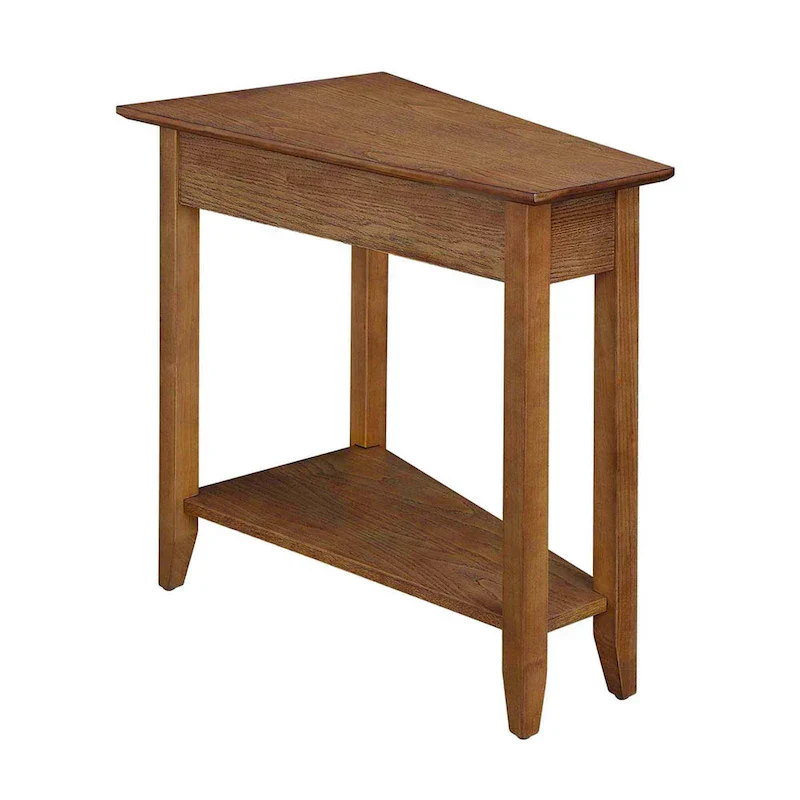 American Heritage Wedge End Table with Shelf by Convenience Concepts