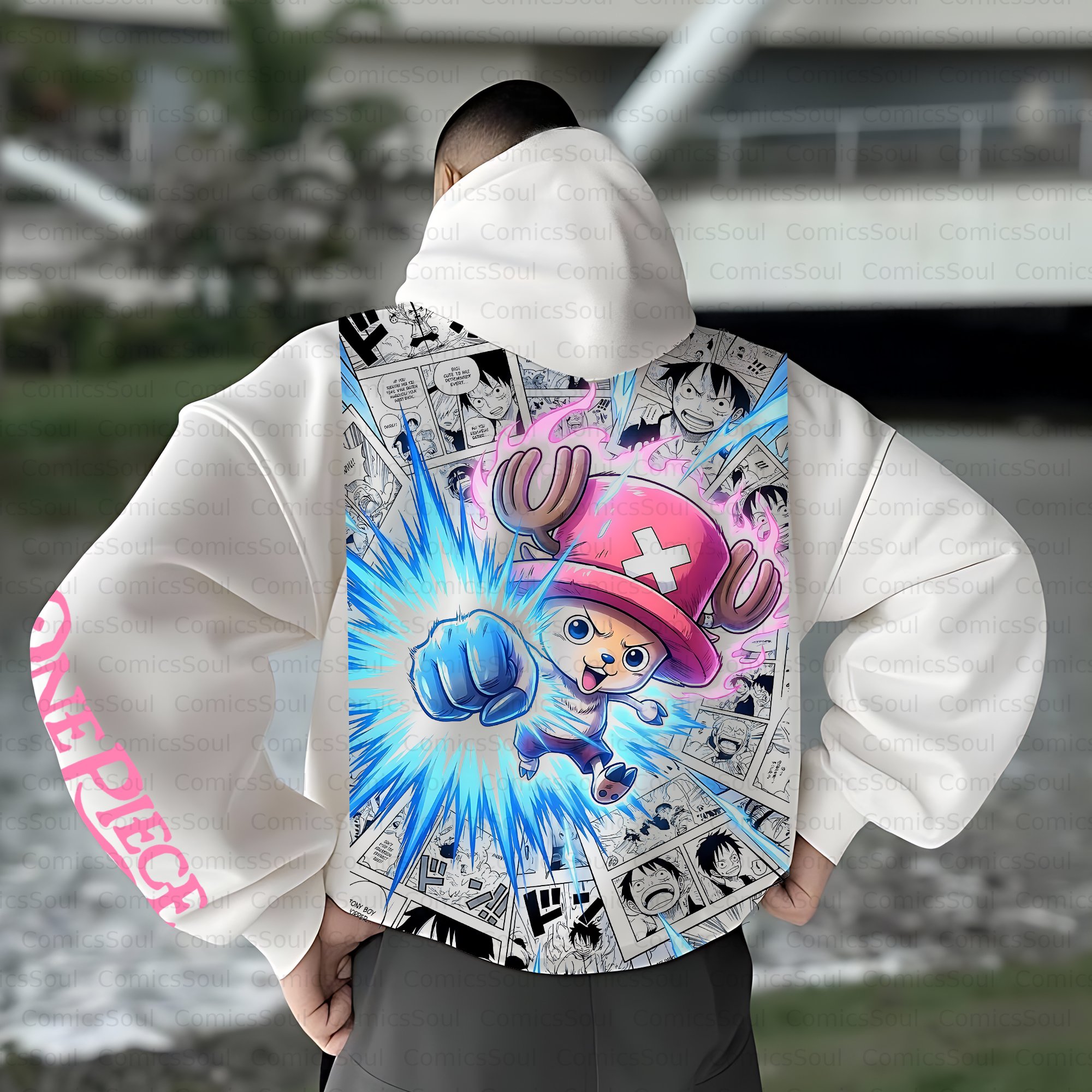 Unisex Anime Inspired Vintage Plush Hoodie