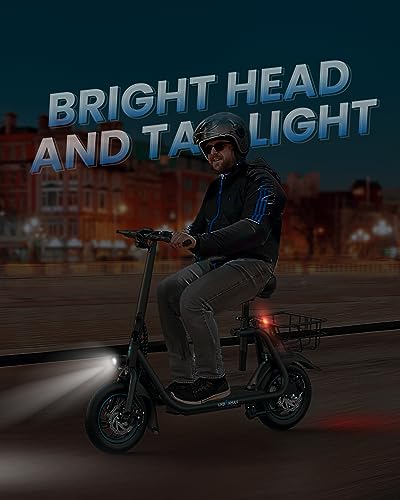 URBANMAX Electric Scooter With Seat, 450W, 22 Miles, Black - C1 - Image 2 URBANMAX Electric Scooter With Seat, 450W, 22 Miles, Black - C1 - Image 2