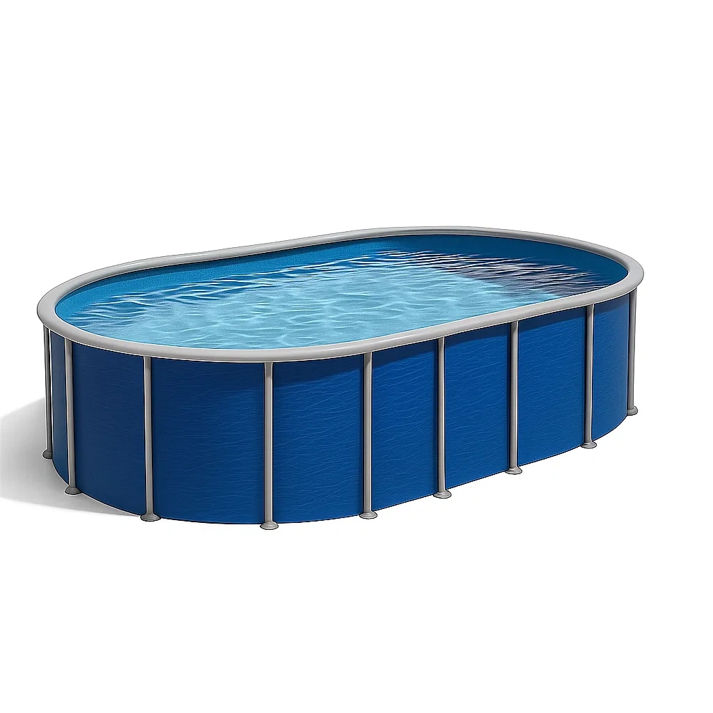 Piscina tubular ovalada desmontable acero 418x243x98 cm color azul wdPjBPh130os