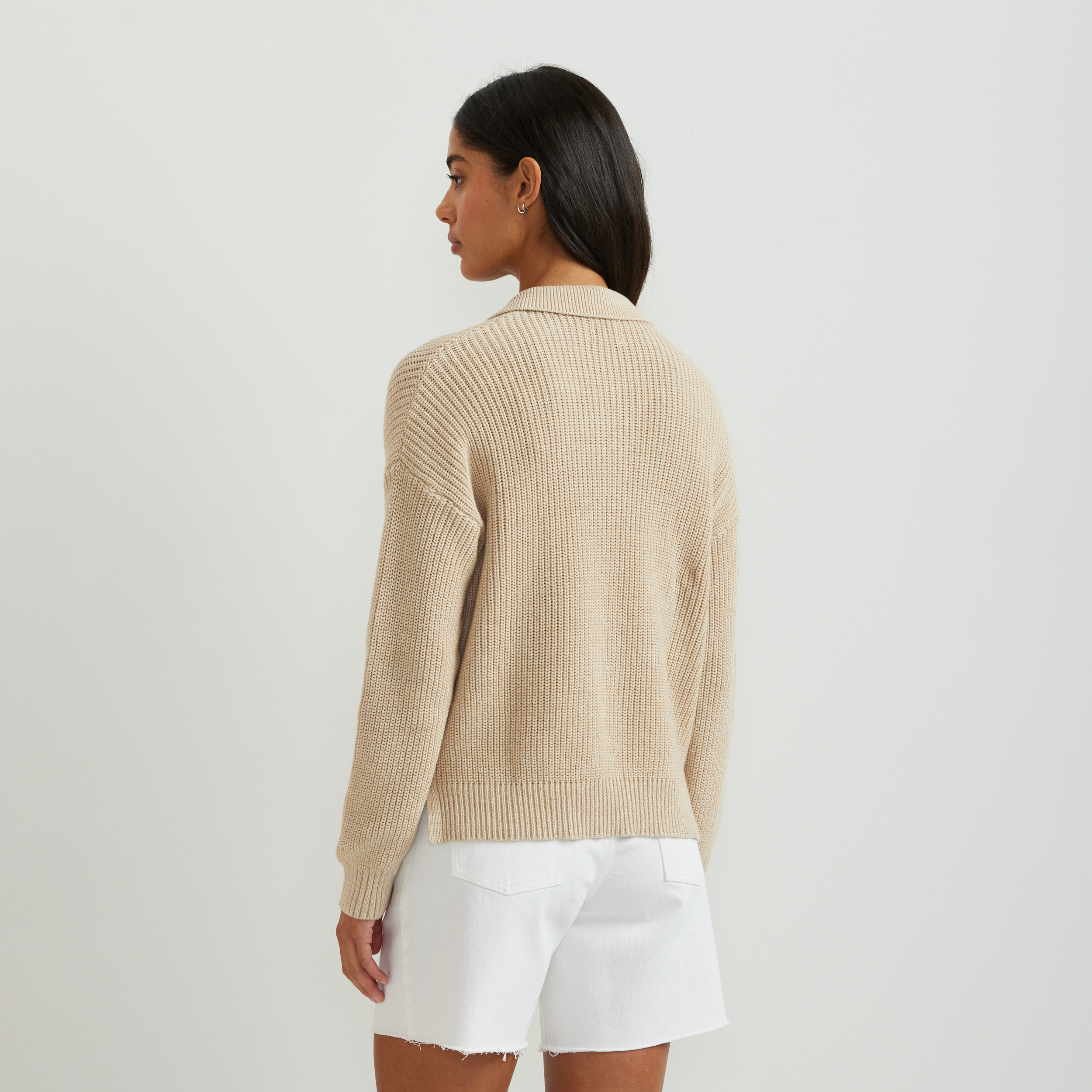 Women's Johnny Collar Polo Sweater - Eddie Bauer Outlet