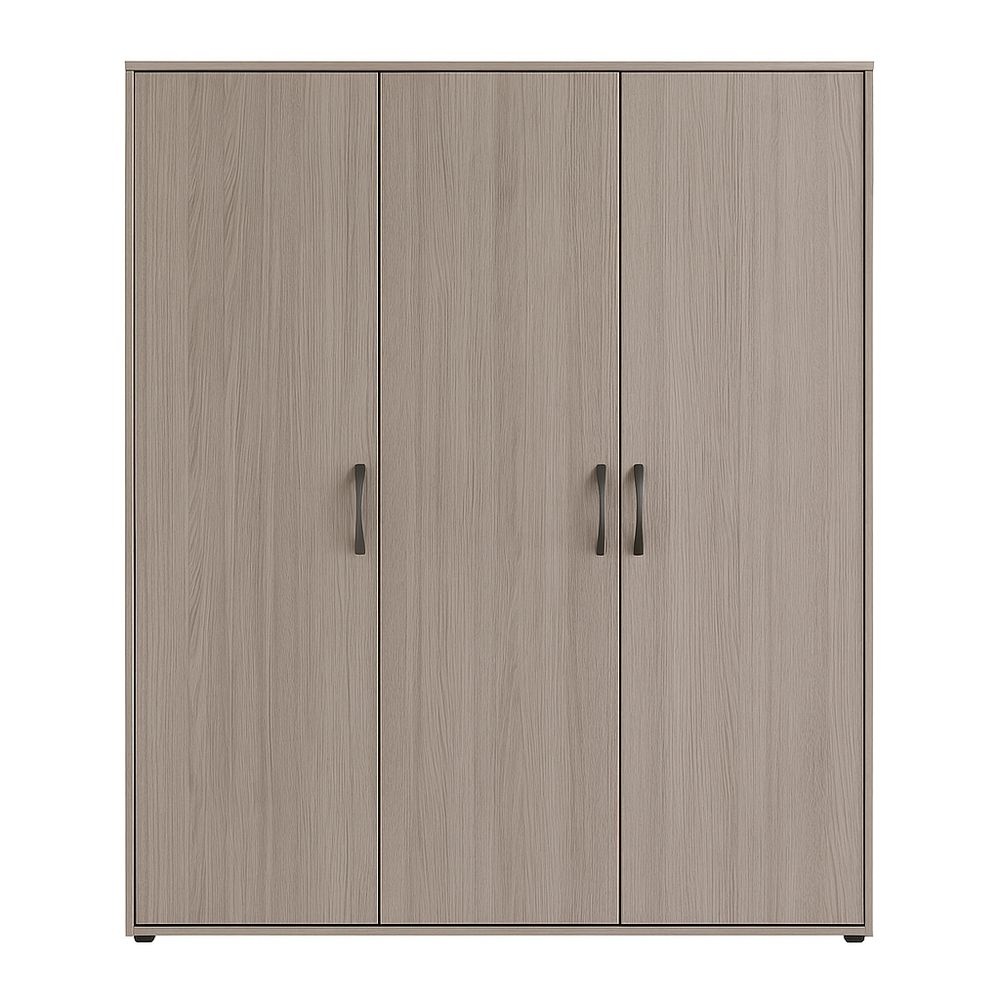 Armario de Madera para Dormitorio 180x200 cm con Puertas y Tiradores en Mango