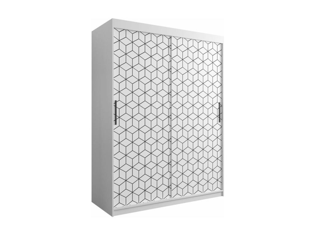 Armario Nestliq 282 - Blanco - 200x150x62cm - Puertas de armario Correderas