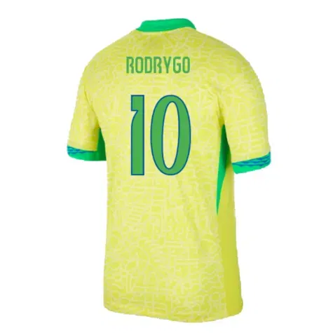 Kid's RODRYGO Brazil 2024 Home Shirt