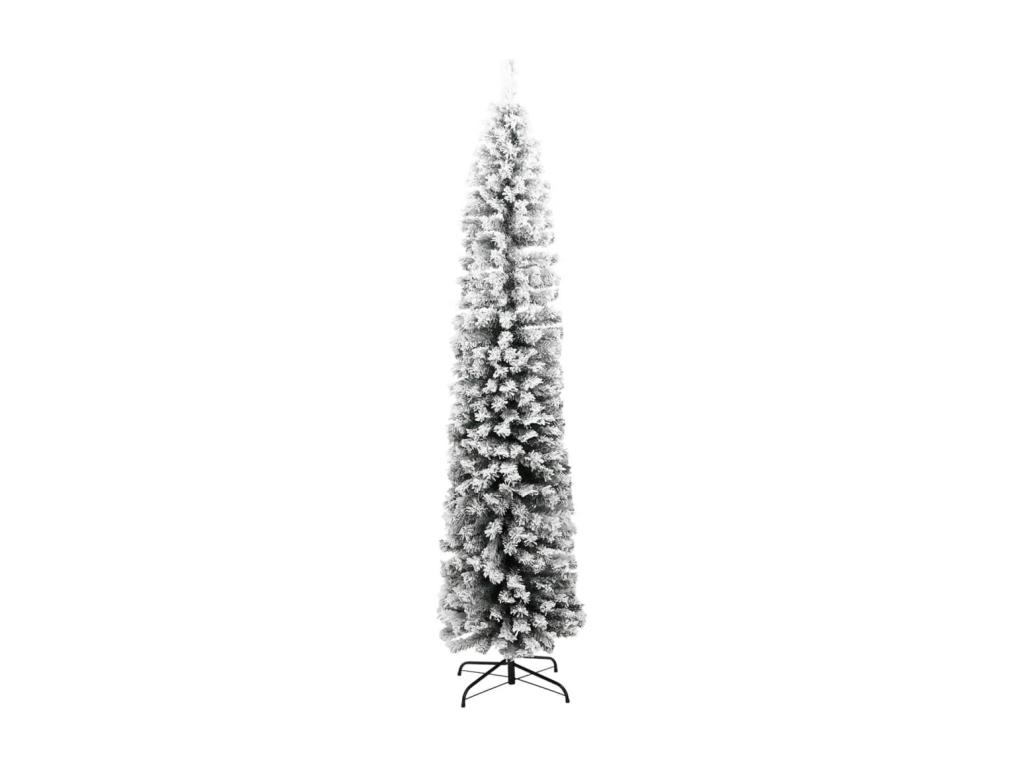 Árbol de Navidad artificial fino copo de nieve verde 180 cm PVC